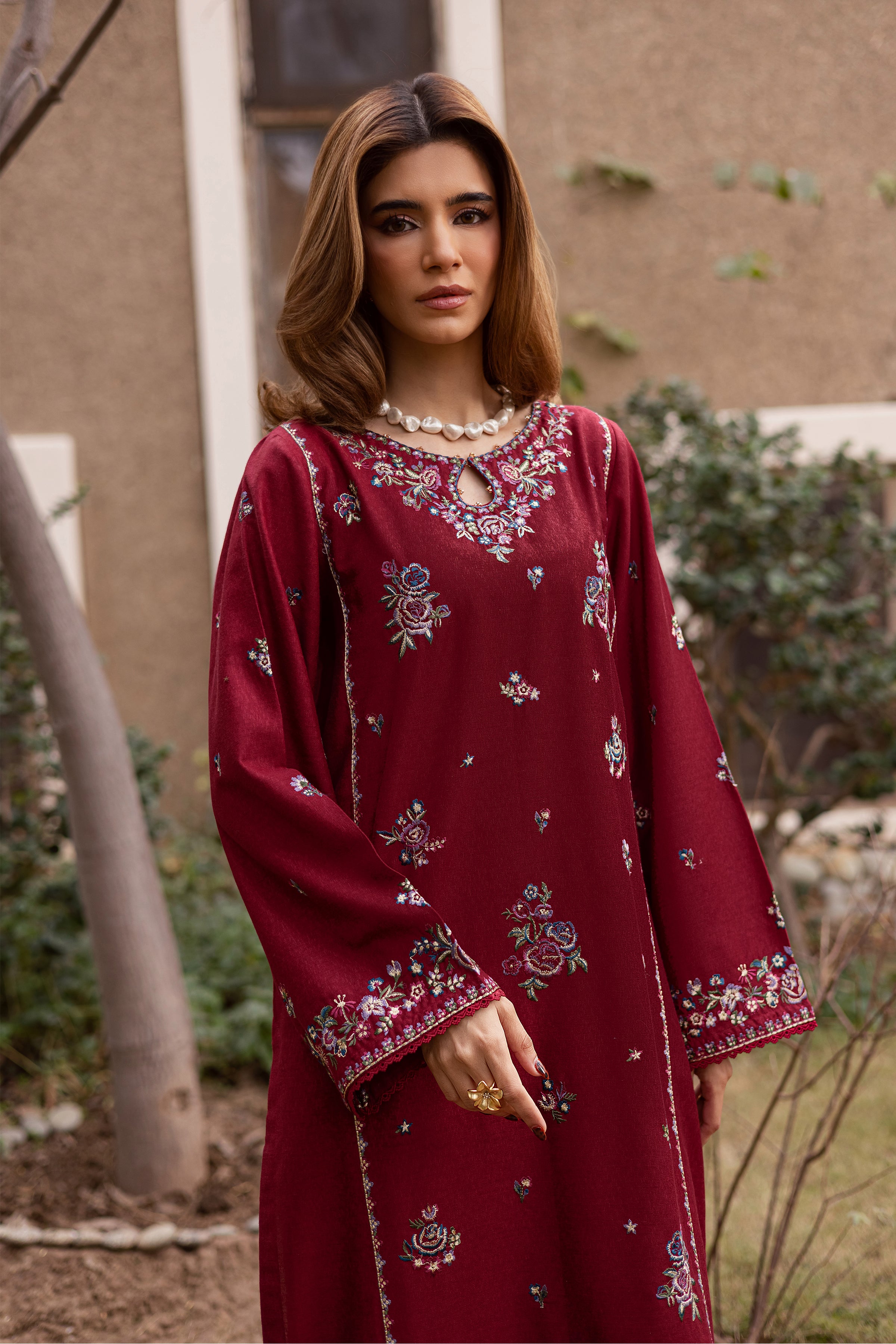 Thousand Island 2Pc - Embroidered Festive Pret BATIK WINTER PRET 2025 BATIK XS / Red / Textured Cotton-S / Red / Textured Cotton-M / Red / Textured Cotton-L / Red / Textured Cotton-XL / Red / Textured Cotton