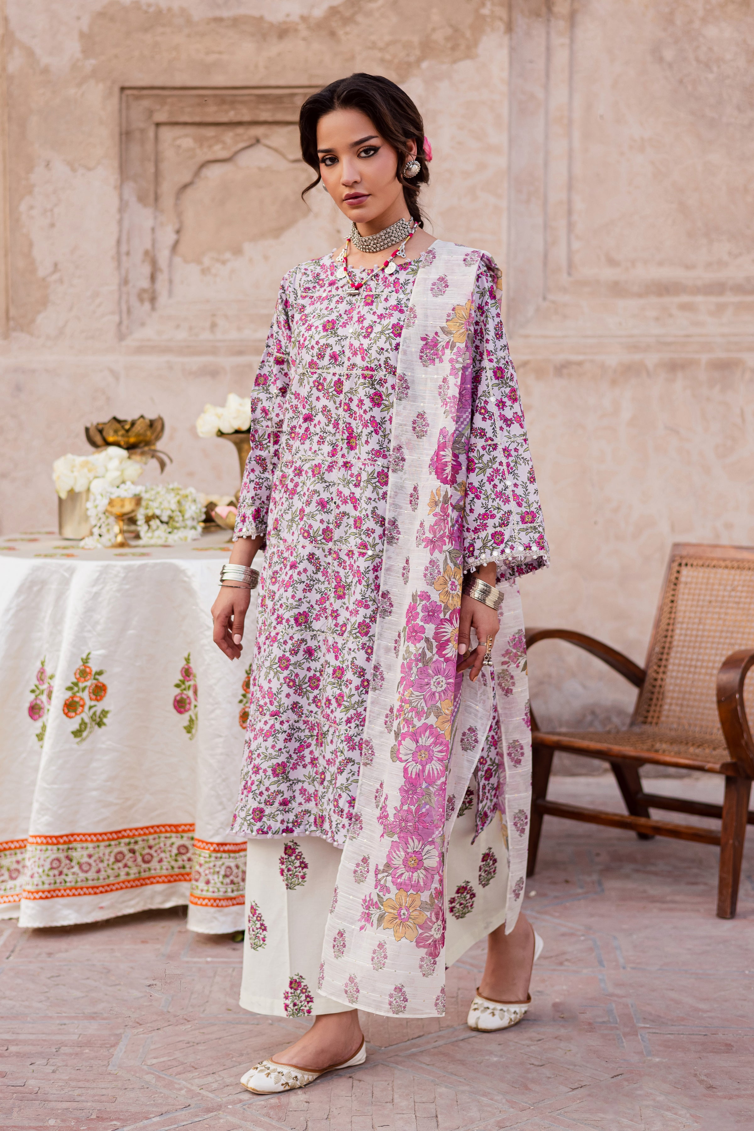 Truce 3Pc - Festive Eid Prints BATIKEID2026 BATIK XS / Lilac / Lawn-S / Lilac / Lawn-M / Lilac / Lawn-L / Lilac / Lawn-XL / Lilac / Lawn