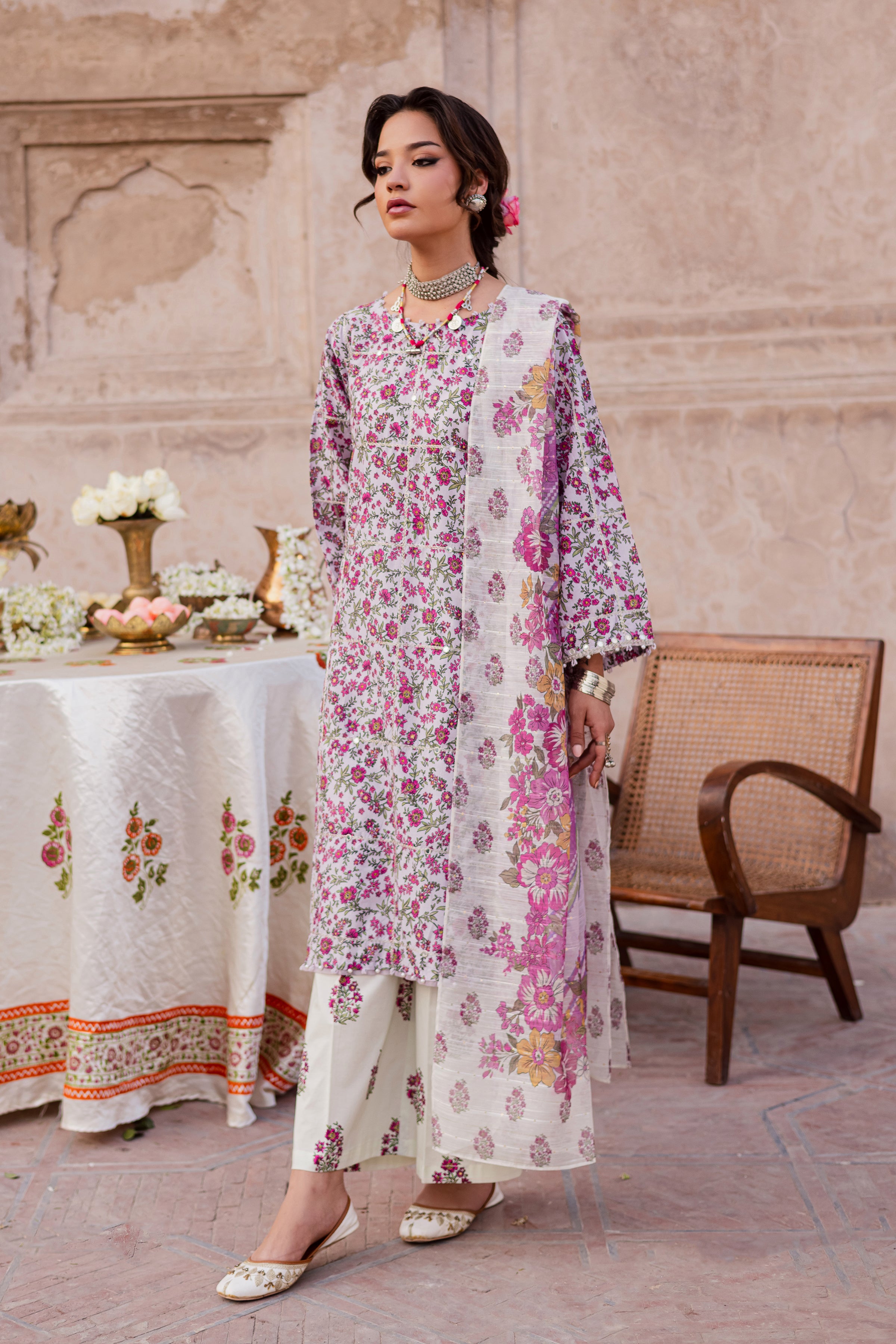 Truce 3Pc - Festive Eid Prints BATIKEID2026 BATIK XS / Lilac / Lawn-S / Lilac / Lawn-M / Lilac / Lawn-L / Lilac / Lawn-XL / Lilac / Lawn