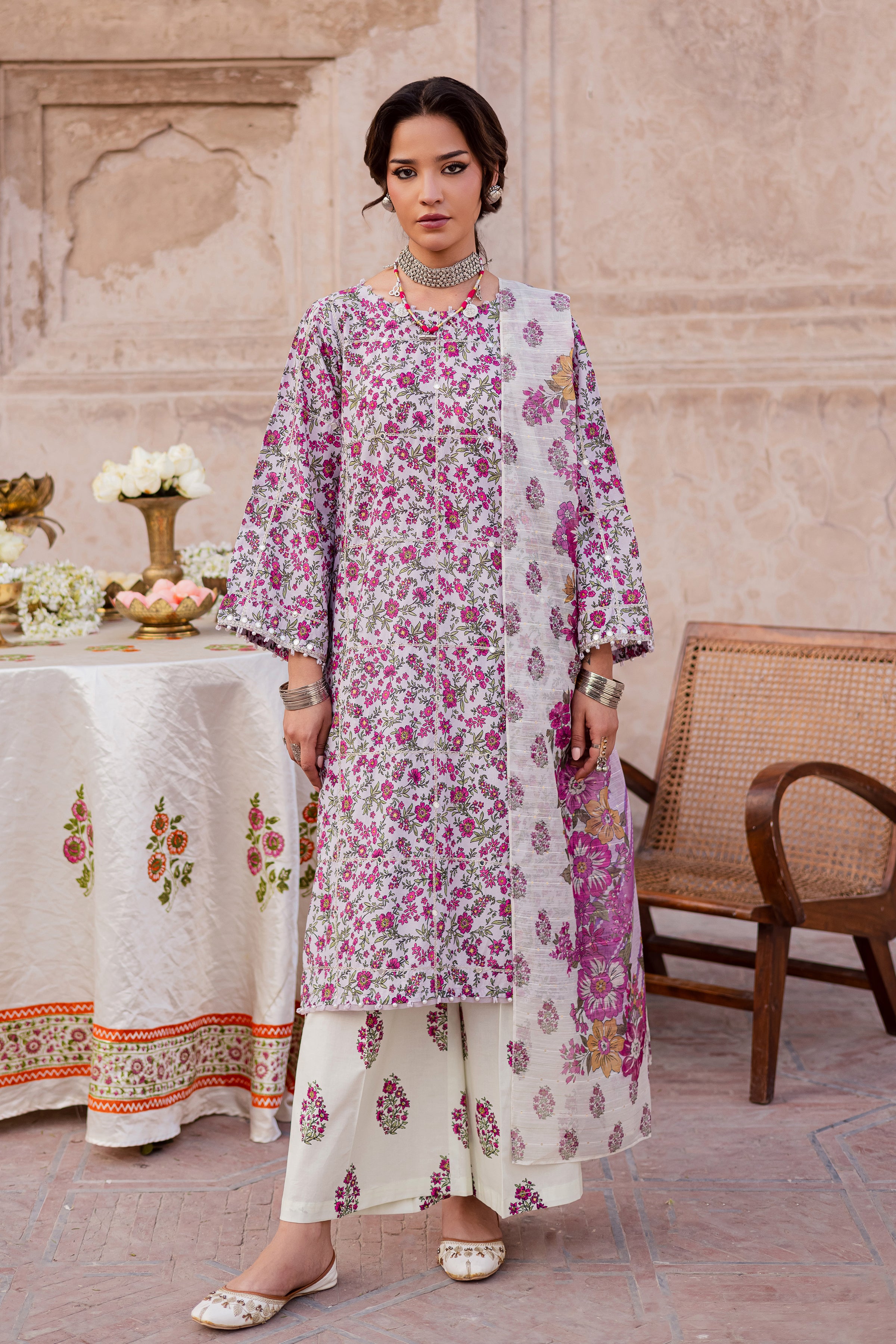 Truce 3Pc - Festive Eid Prints BATIKEID2026 BATIK XS / Lilac / Lawn-S / Lilac / Lawn-M / Lilac / Lawn-L / Lilac / Lawn-XL / Lilac / Lawn