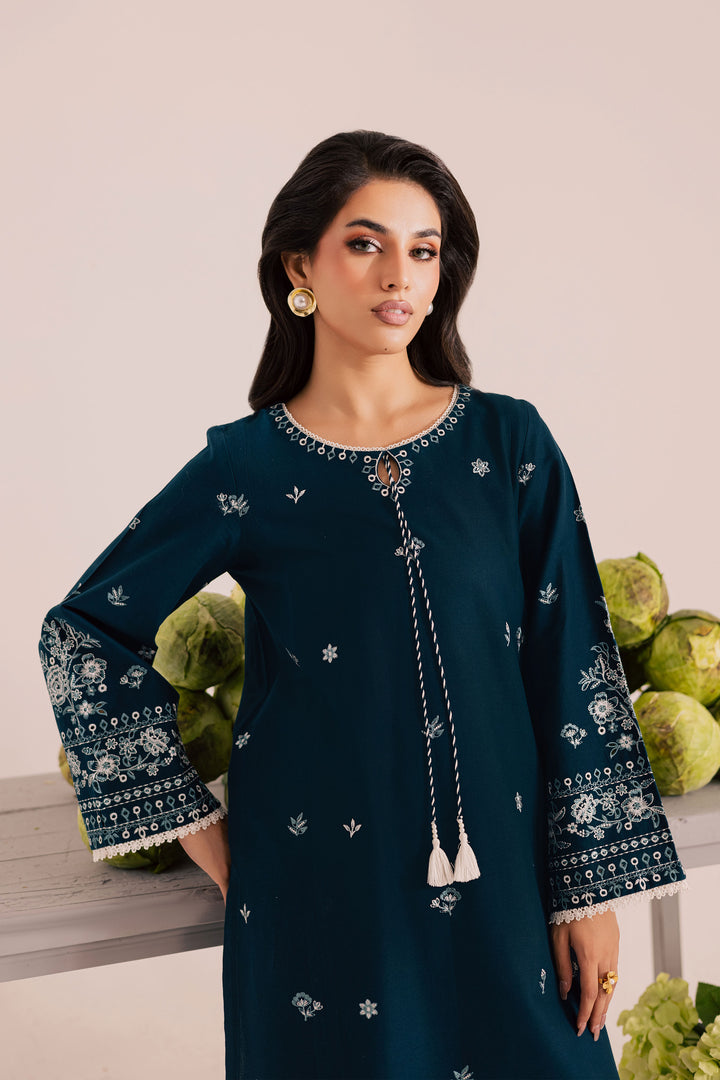 Twilight Sea 2Pc - Embroidered Khaddar Dress BATIK WINTER PRET 2025  BATIK   XS / Ocean Blue / Khaddar-S / Ocean Blue / Khaddar-M / Ocean Blue / Khaddar-L / Ocean Blue / Khaddar-XL / Ocean Blue / Khaddar
