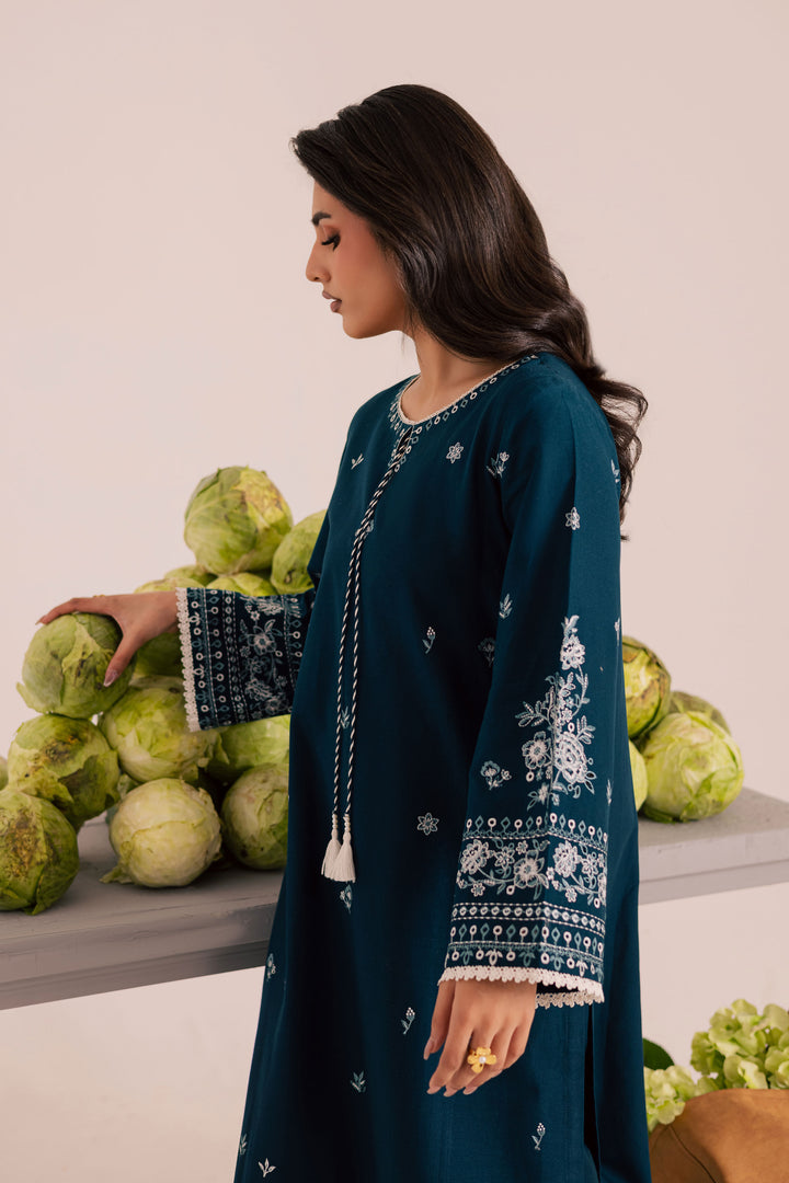 Twilight Sea 2Pc - Embroidered Khaddar Dress BATIK WINTER PRET 2025  BATIK   XS / Ocean Blue / Khaddar-S / Ocean Blue / Khaddar-M / Ocean Blue / Khaddar-L / Ocean Blue / Khaddar-XL / Ocean Blue / Khaddar