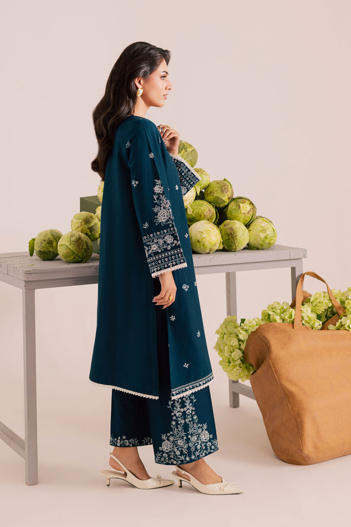 Twilight Sea 2Pc - Embroidered Khaddar Dress BATIK WINTER PRET 2025  BATIK   XS / Ocean Blue / Khaddar-S / Ocean Blue / Khaddar-M / Ocean Blue / Khaddar-L / Ocean Blue / Khaddar-XL / Ocean Blue / Khaddar