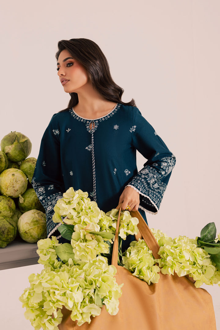 Twilight Sea 2Pc - Embroidered Khaddar Dress BATIK WINTER PRET 2025  BATIK   XS / Ocean Blue / Khaddar-S / Ocean Blue / Khaddar-M / Ocean Blue / Khaddar-L / Ocean Blue / Khaddar-XL / Ocean Blue / Khaddar