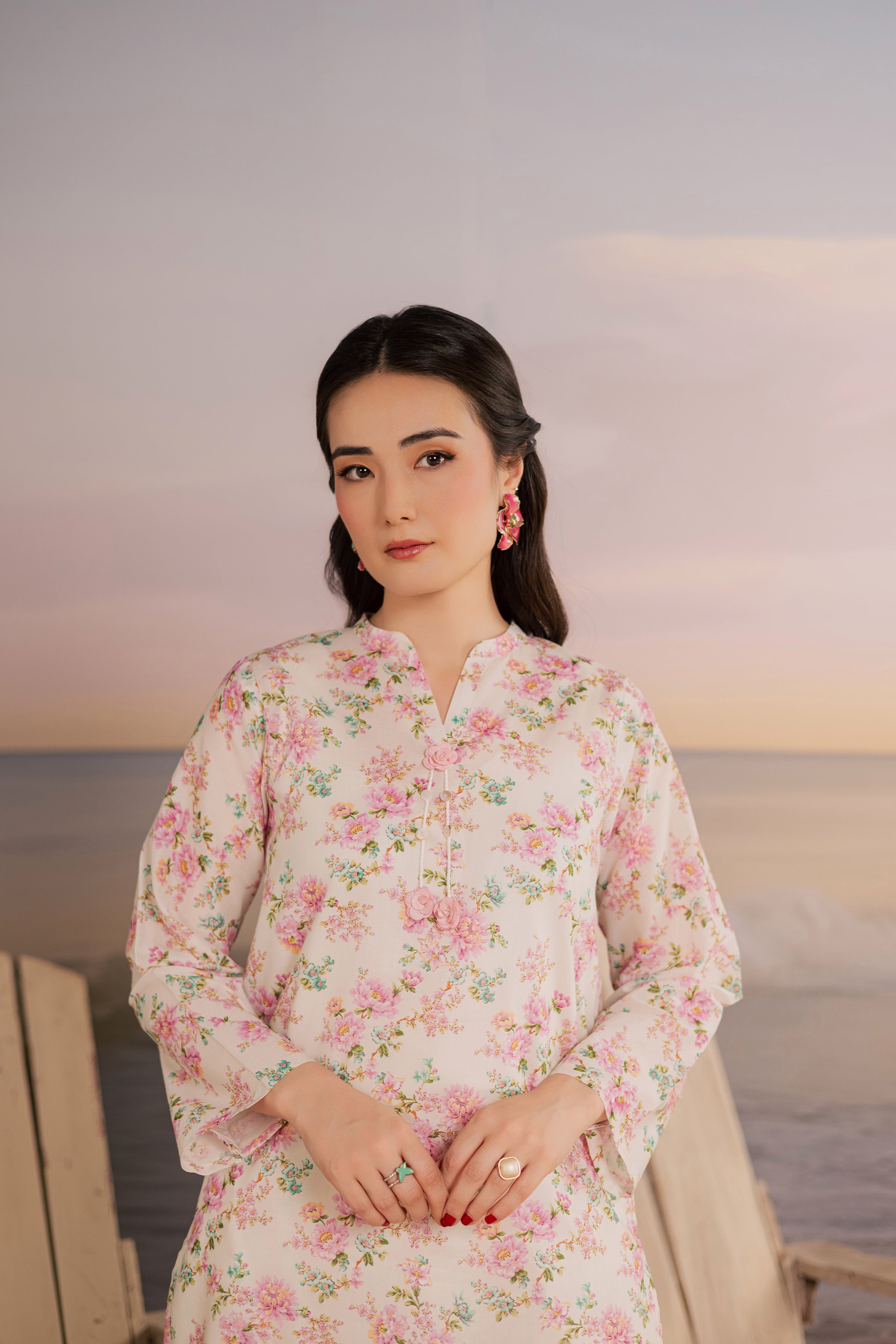 White Hawk 2Pc - Printed Lawn Dress BATIKSS26 BATIK XS / Off White / Lawn-S / Off White / Lawn-M / Off White / Lawn-L / Off White / Lawn-XL / Off White / Lawn
