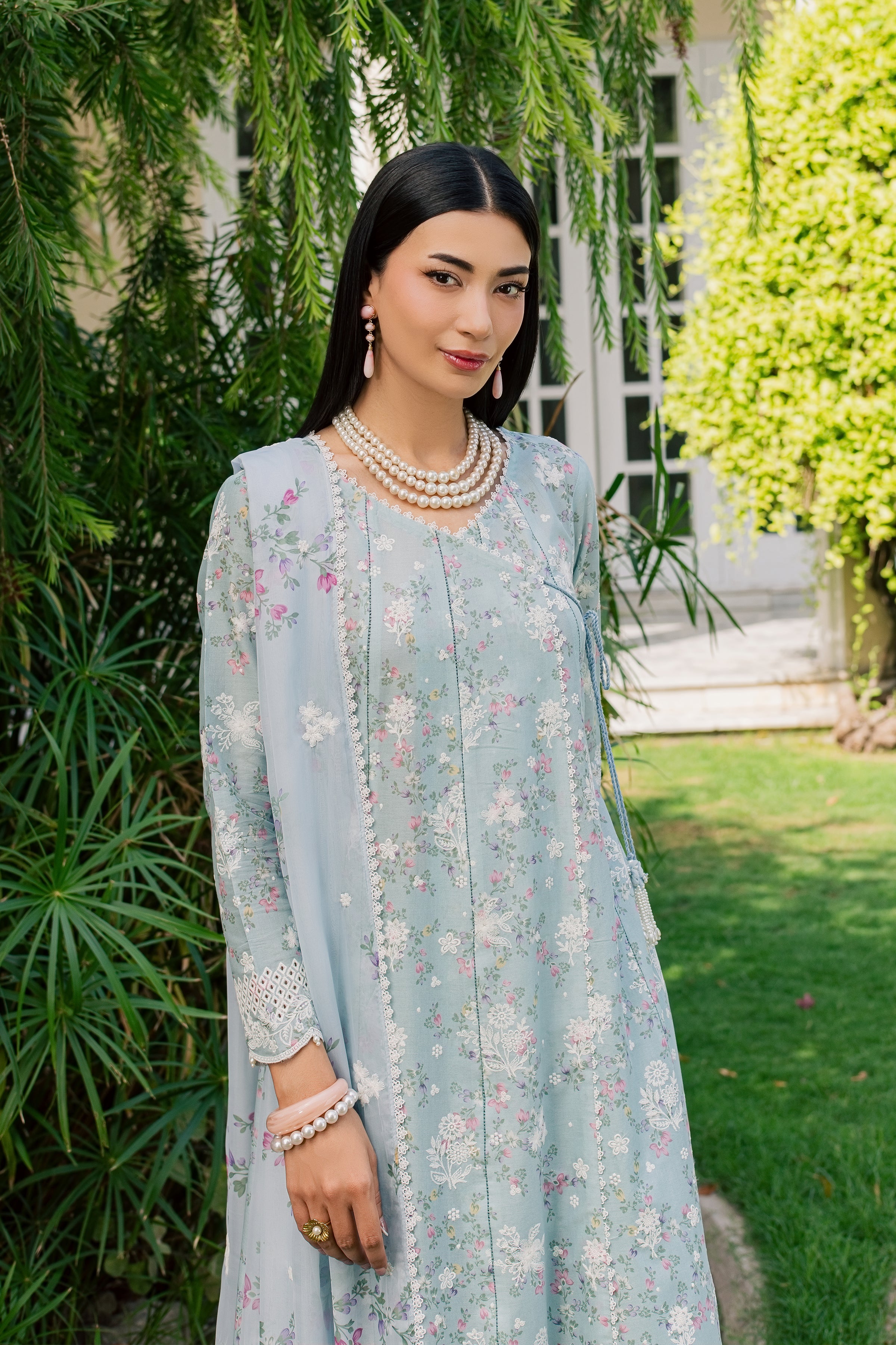 Yara 3Pc - Luxury Embroidered Lawn BATIKSS26 BATIK XS / Sky Blue / Lawn-S / Sky Blue / Lawn-M / Sky Blue / Lawn-L / Sky Blue / Lawn-XL / Sky Blue / Lawn