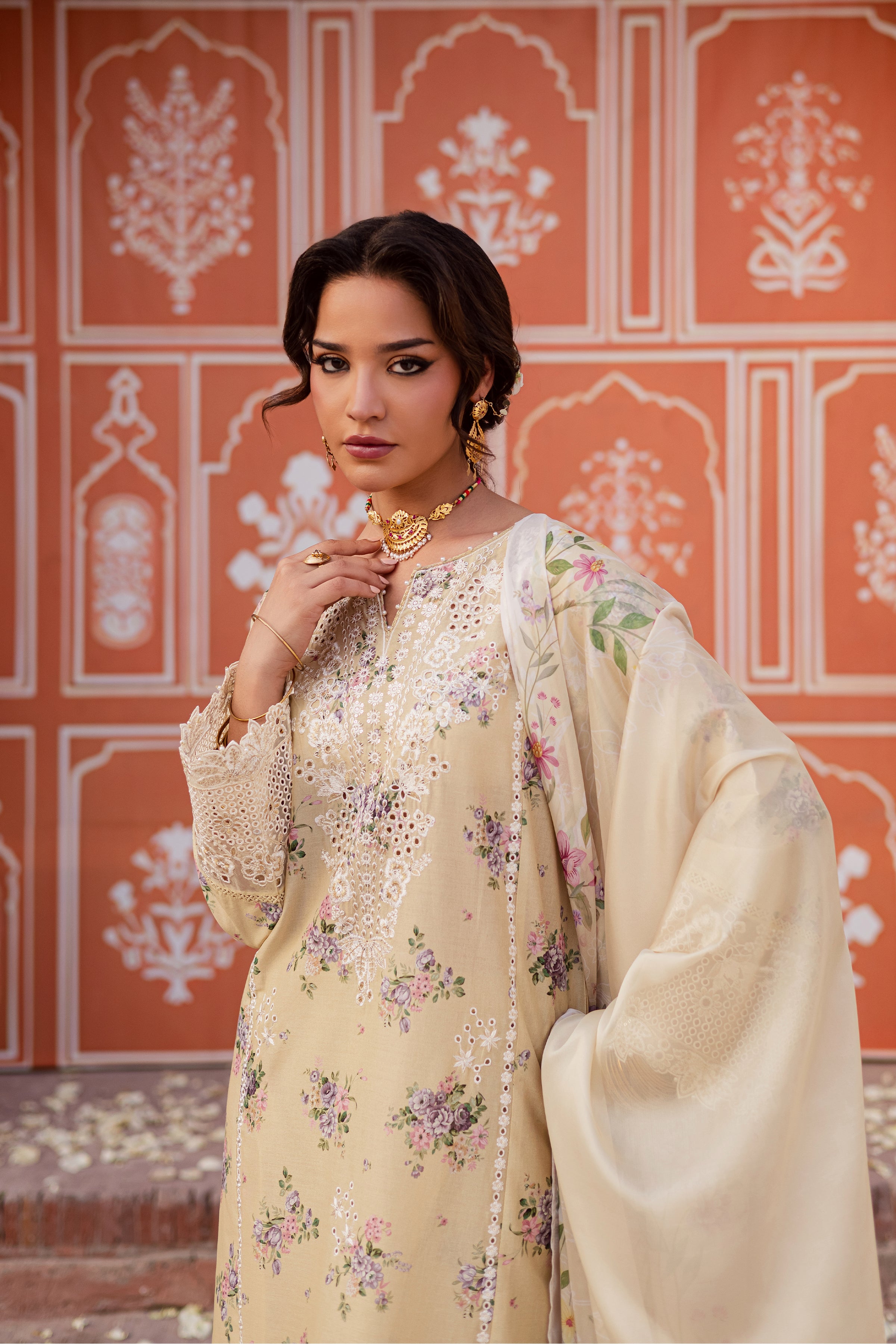 Yellow Pie 3Pc - Festive Eid Prints BATIKEID2026 BATIK XS / Yellow / Lawn-S / Yellow / Lawn-M / Yellow / Lawn-L / Yellow / Lawn-XL / Yellow / Lawn