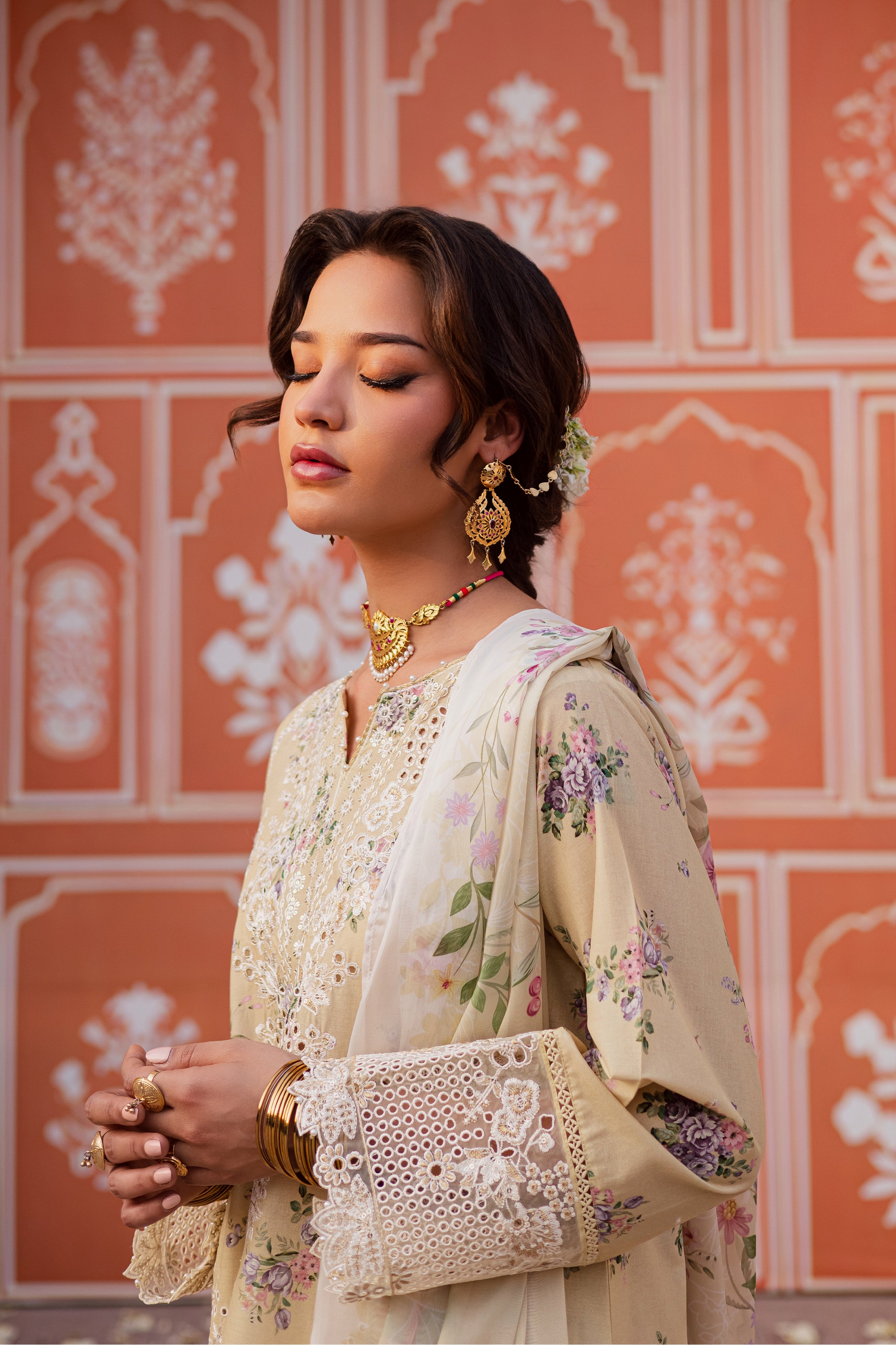 Yellow Pie 3Pc - Festive Eid Prints BATIKEID2026 BATIK XS / Yellow / Lawn-S / Yellow / Lawn-M / Yellow / Lawn-L / Yellow / Lawn-XL / Yellow / Lawn