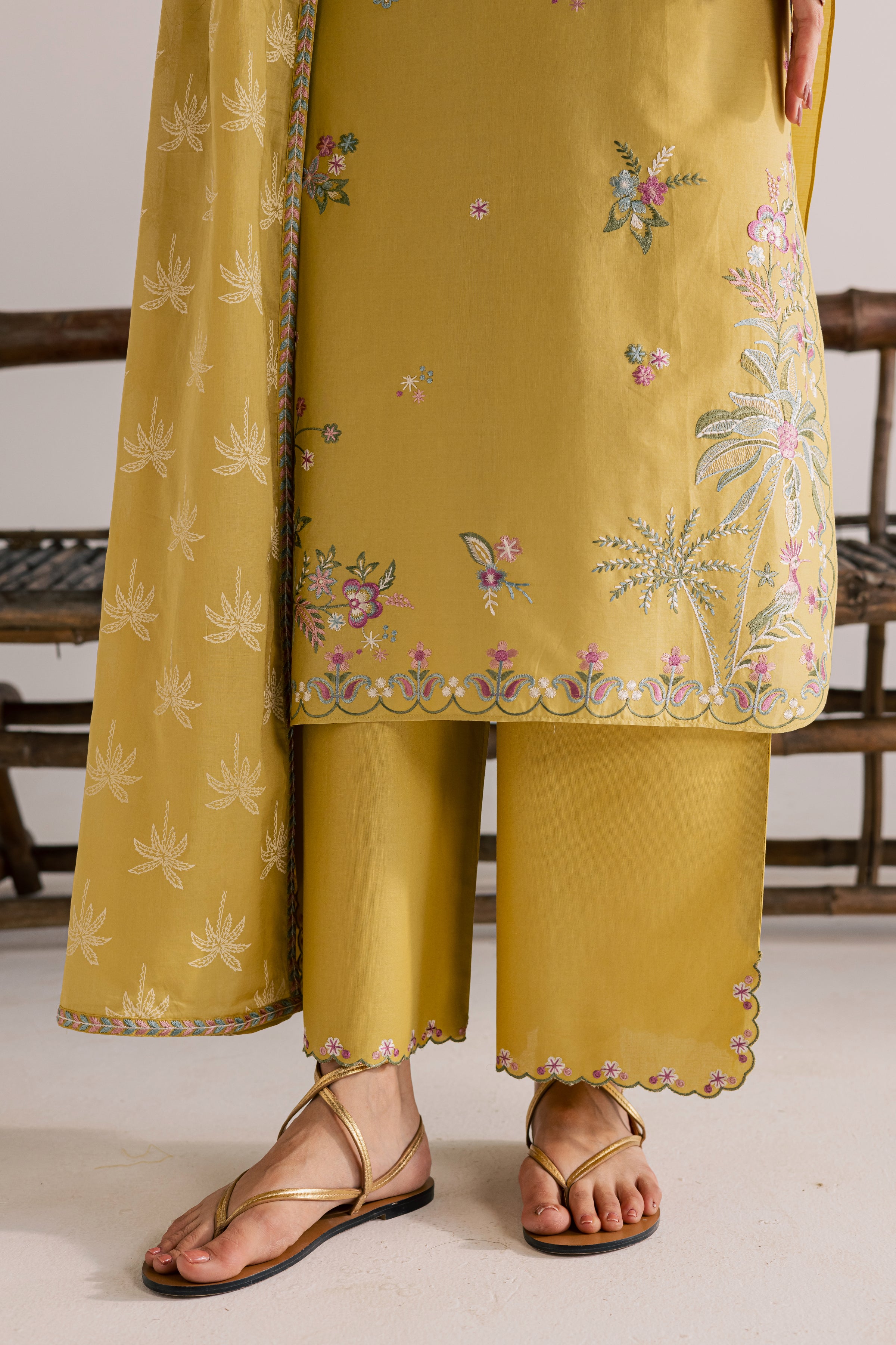 Zaitoon 3Pc - Embroidered Lawn Dress EverydayEdit26 BATIK XS / Lime Green / Pima Lawn-S / Lime Green / Pima Lawn-M / Lime Green / Pima Lawn-L / Lime Green / Pima Lawn-XL / Lime Green / Pima Lawn