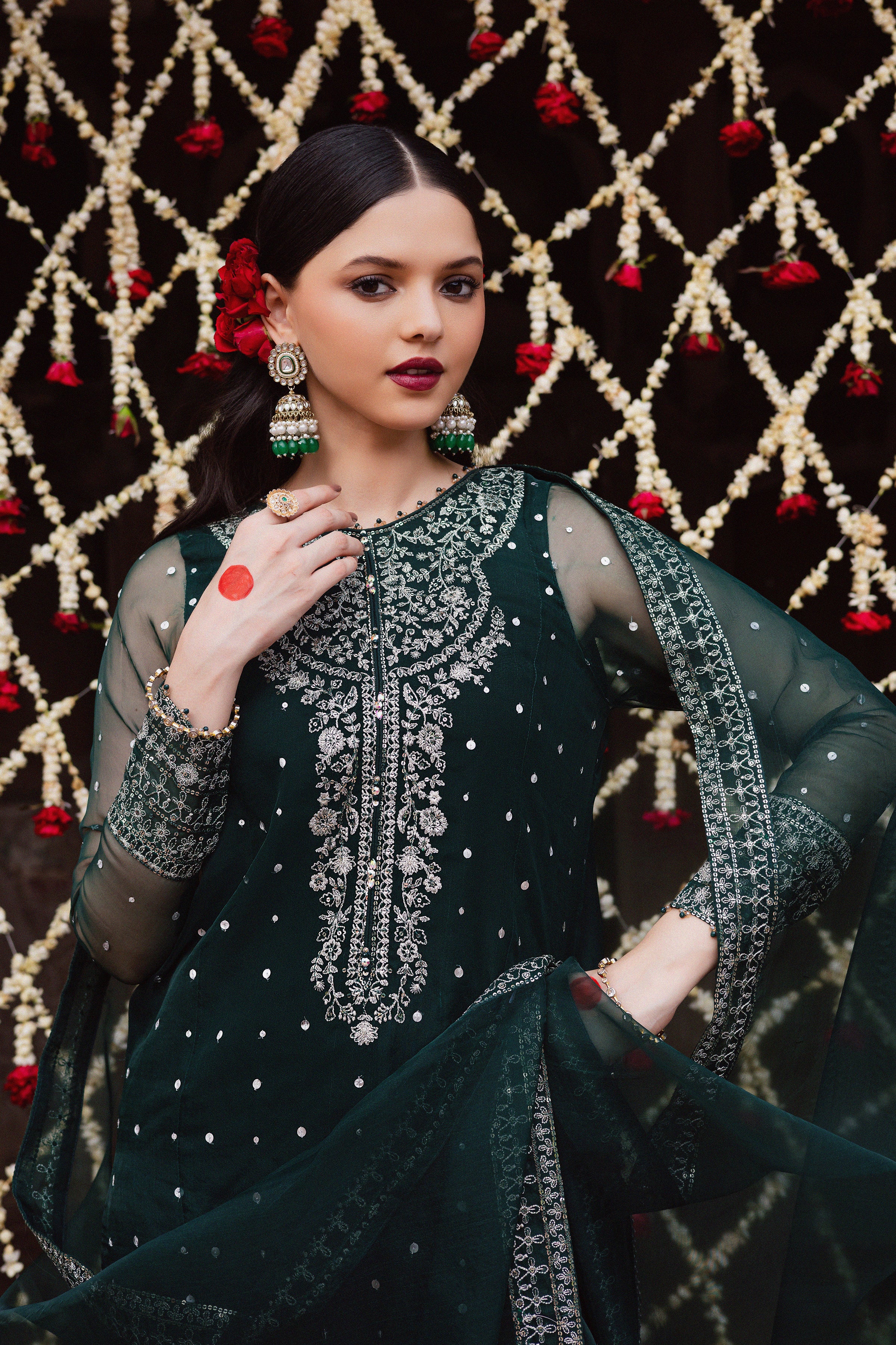 Zamurud 3Pc - Festive Luxe Pret BATIKLuxePRET BATIK XS / Emerald Green / Organza & Raw Silk-S / Emerald Green / Organza & Raw Silk-M / Emerald Green / Organza & Raw Silk-L / Emerald Green / Organza & Raw Silk-XL / Emerald Green / Organza & Raw Silk