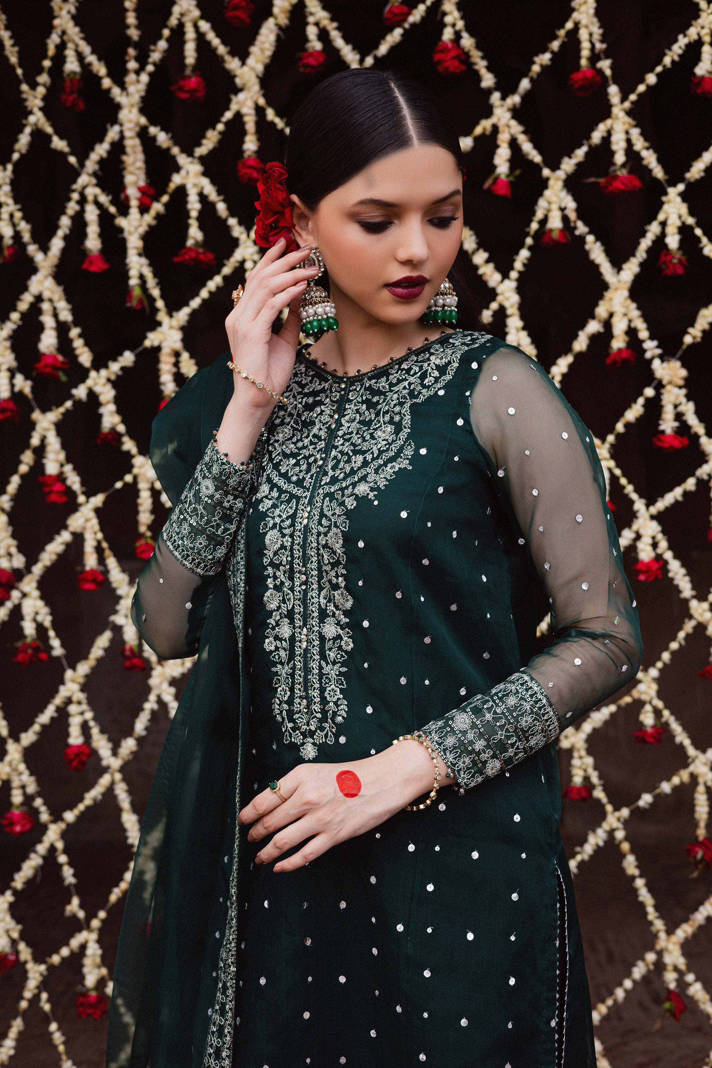 Zamurud 3Pc - Festive Luxe Pret BATIKLuxePRET BATIK XS / Emerald Green / Organza & Raw Silk-S / Emerald Green / Organza & Raw Silk-M / Emerald Green / Organza & Raw Silk-L / Emerald Green / Organza & Raw Silk-XL / Emerald Green / Organza & Raw Silk