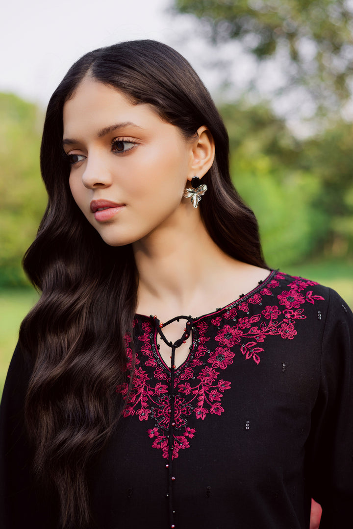 Zarish 2pc - Embroidered Khaddar Dress BATIK WINTER PRET 2025  BATIK   XS / Black / Khaddar-S / Black / Khaddar-M / Black / Khaddar-L / Black / Khaddar-XL / Black / Khaddar