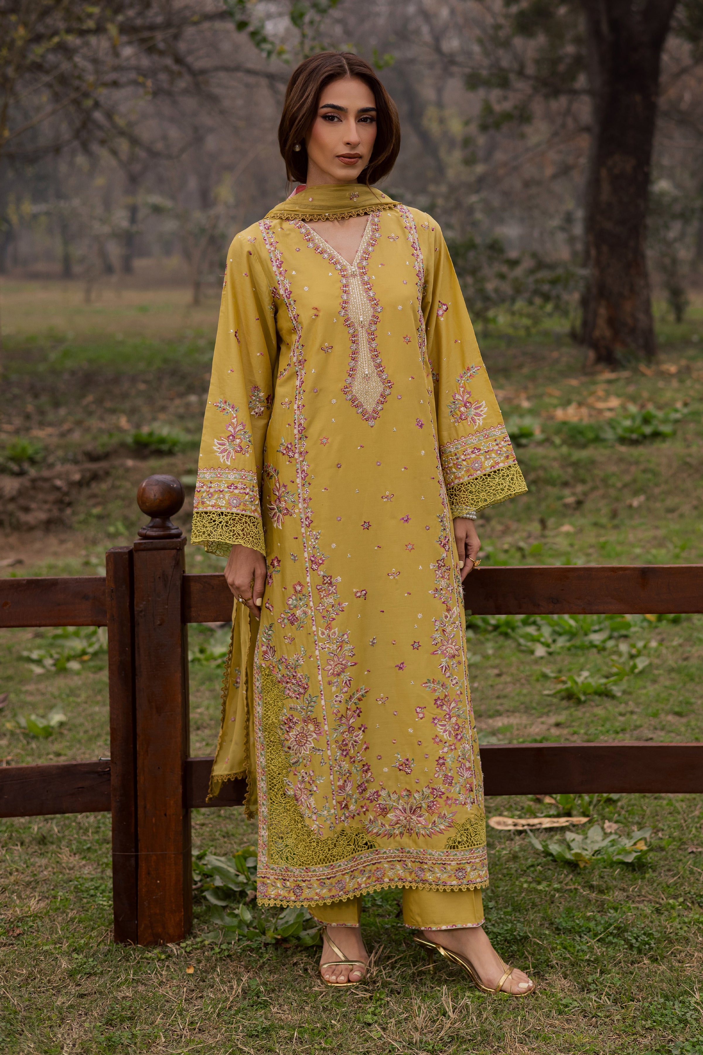 Zimal 3Pc - Festive Embroidered Lawn BATIKEID2026 BATIK XS / Lime Green / Pima Lawn-S / Lime Green / Pima Lawn-M / Lime Green / Pima Lawn-L / Lime Green / Pima Lawn-XL / Lime Green / Pima Lawn
