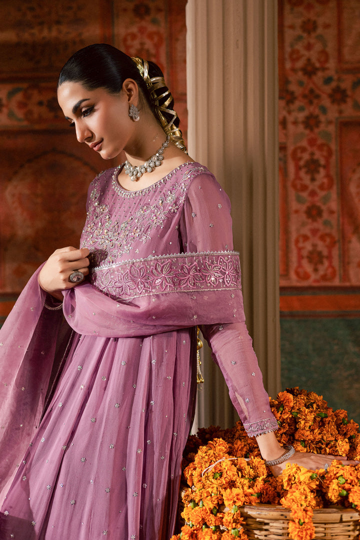 Mauve Muse 3Pc - Chiffon Wedding Frock