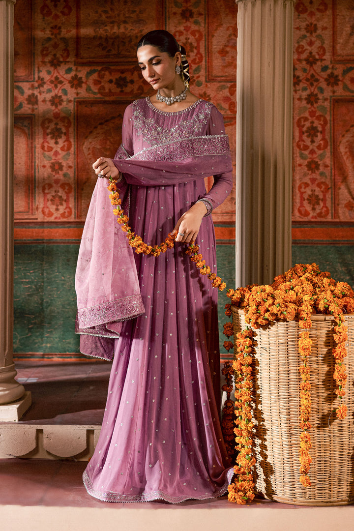 Mauve Muse 3Pc - Chiffon Wedding Frock