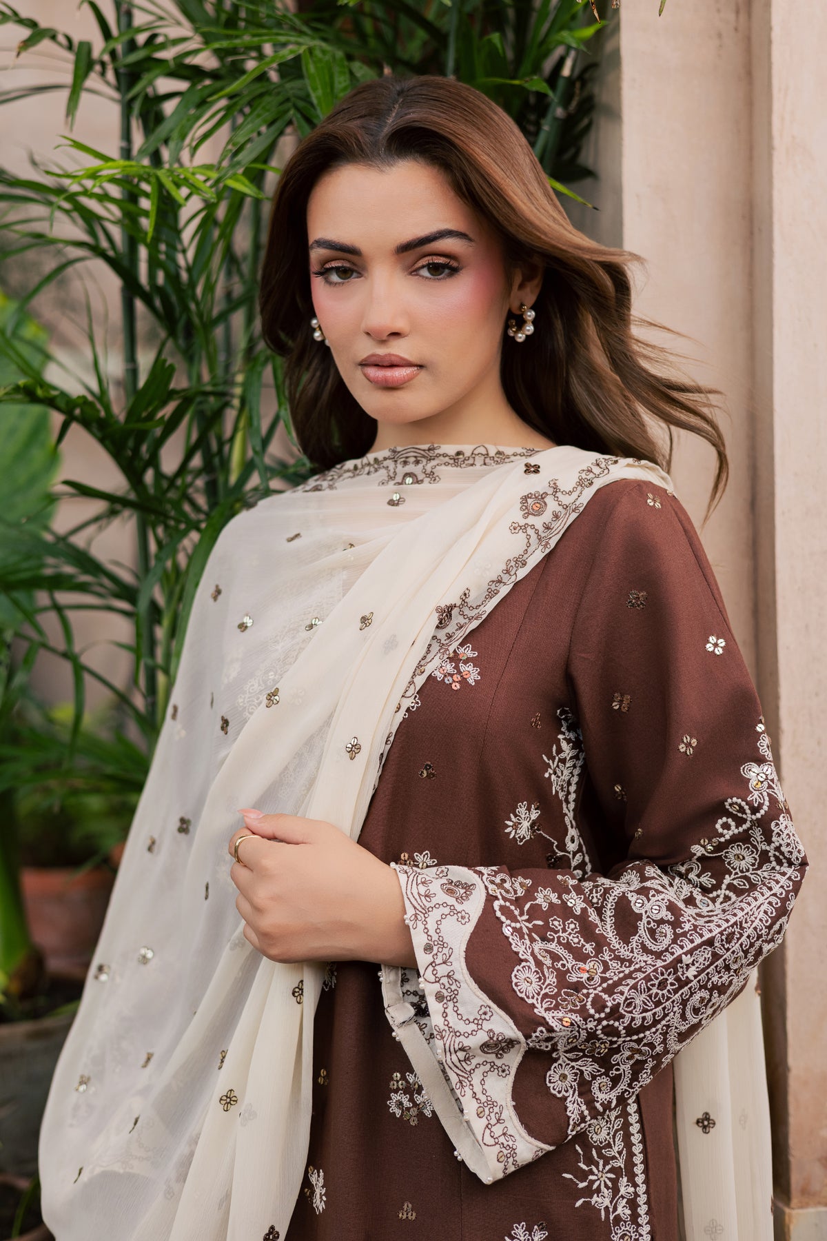 Ormara 3Pc - Embroidered Khaddar Pret