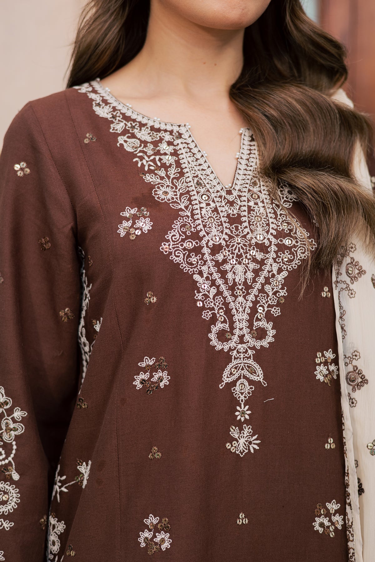 Ormara 3Pc - Embroidered Khaddar Pret