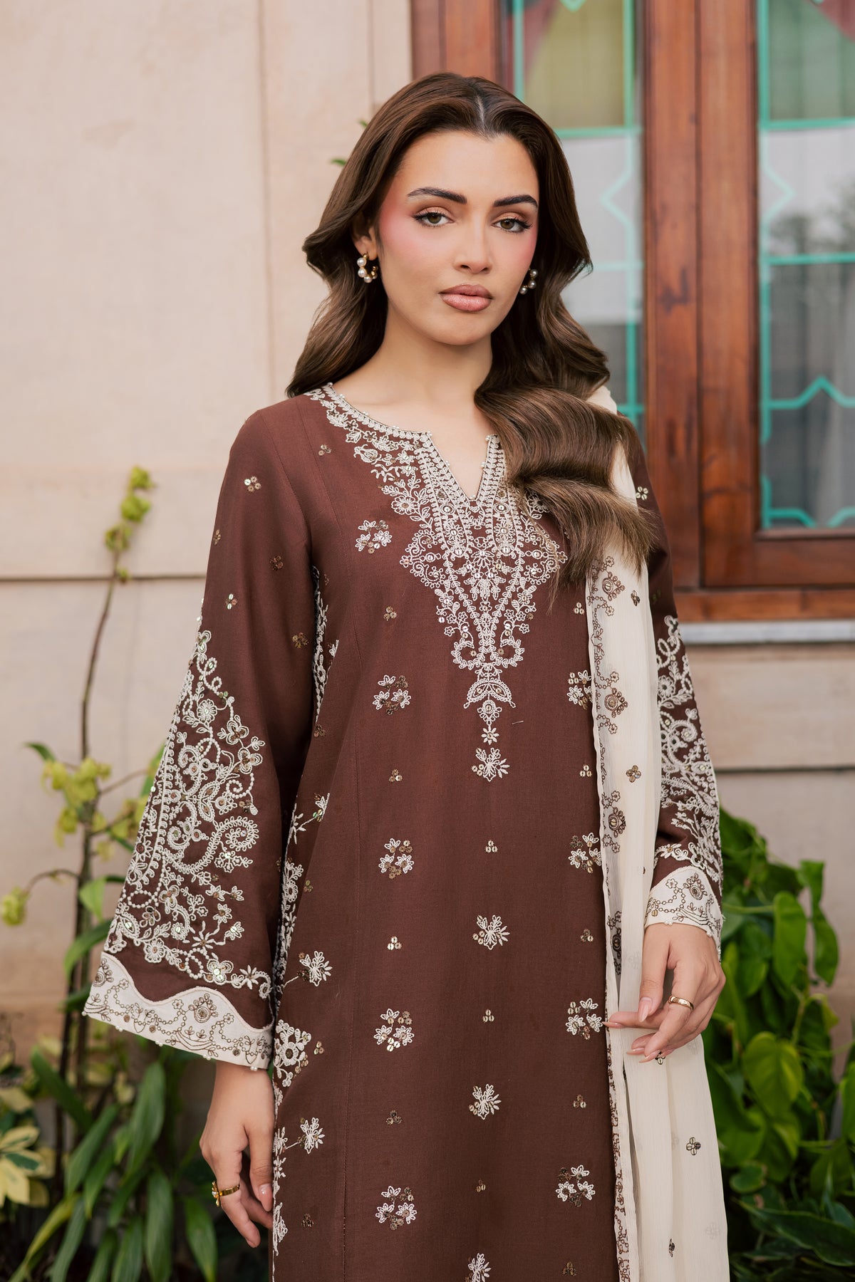 Ormara 3Pc - Embroidered Khaddar Pret