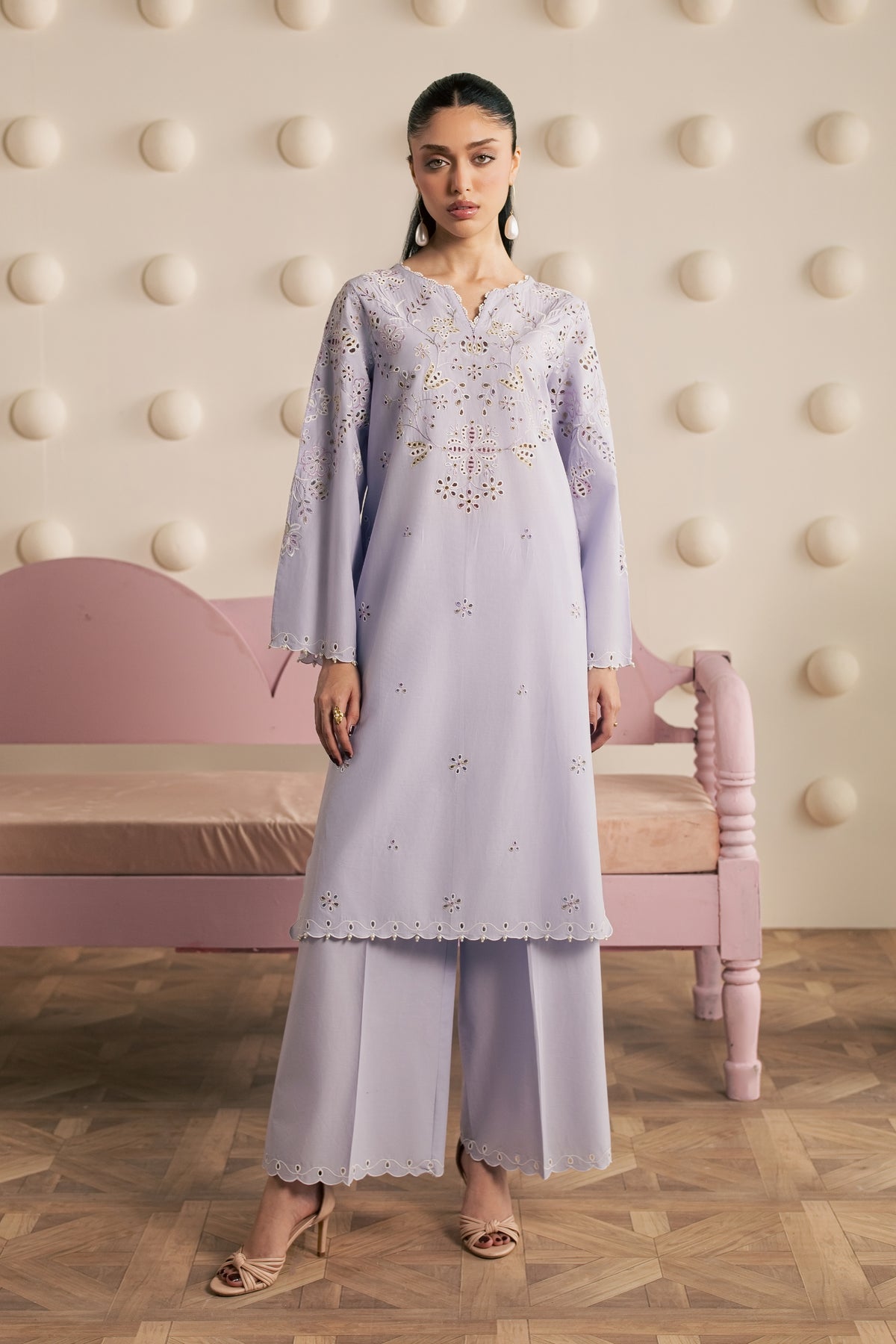 Lavender Bliss 2Pc - Embroidered Cambric Pret