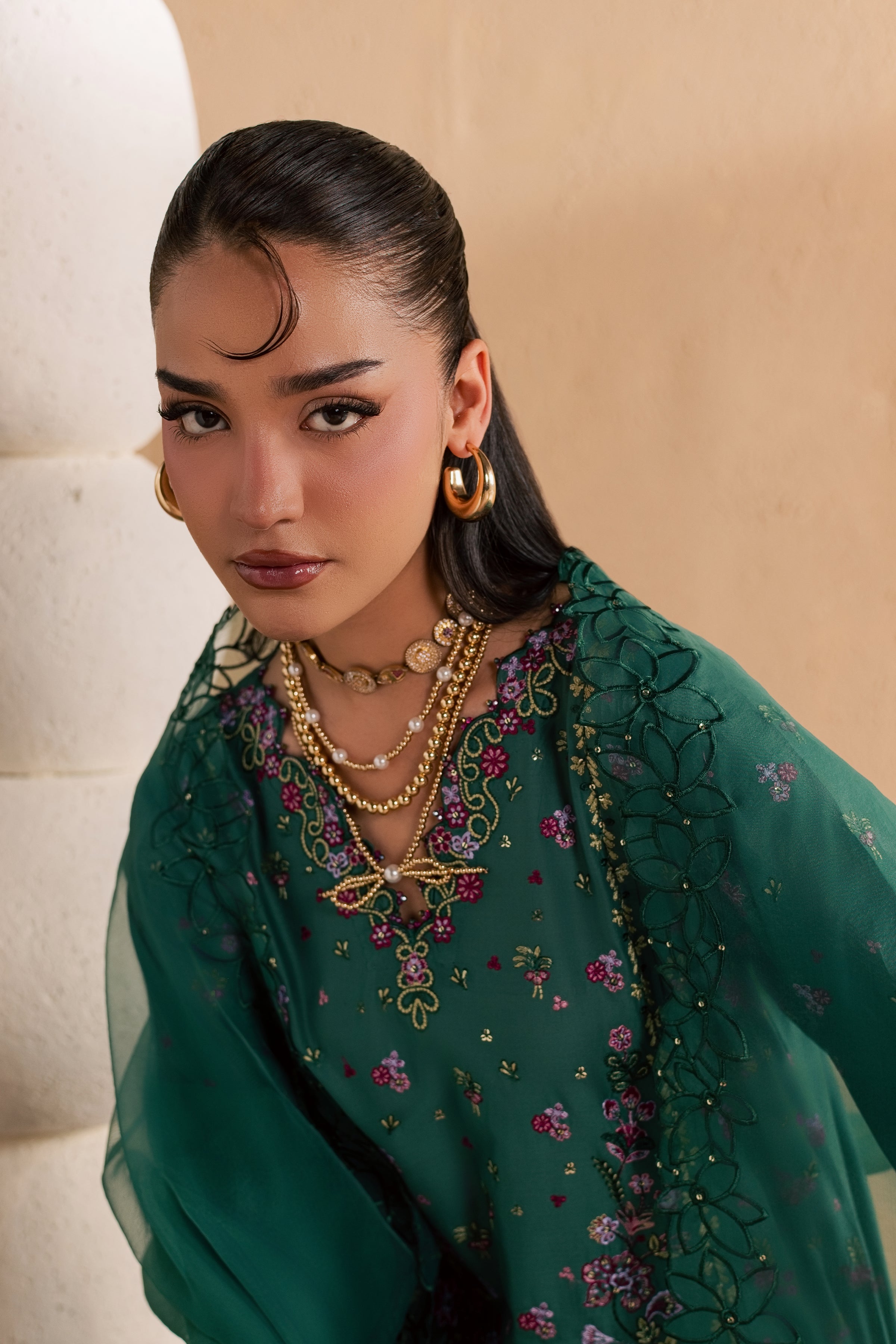 Marvi 3Pc - Festive Embroidered Lawn