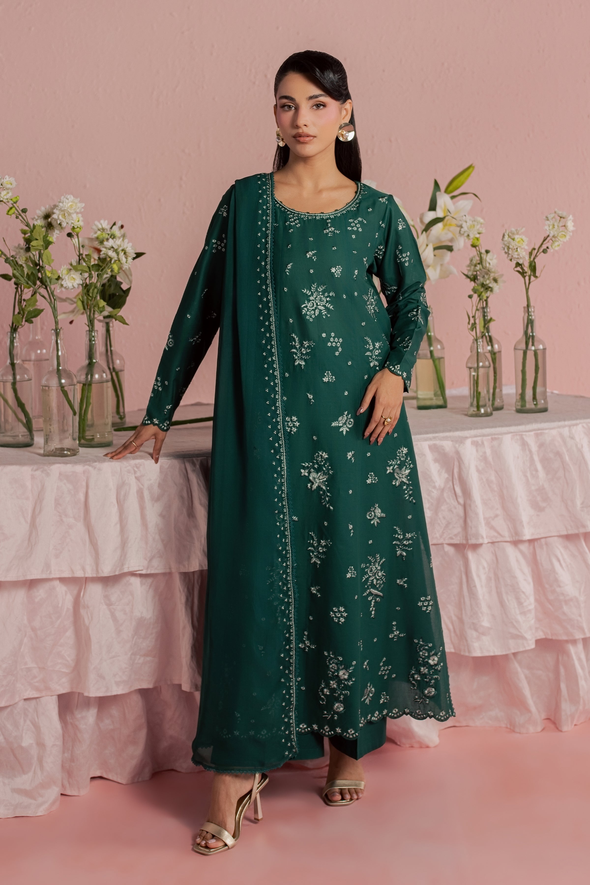 Raila 3Pc - Embroidered Lawn Dress