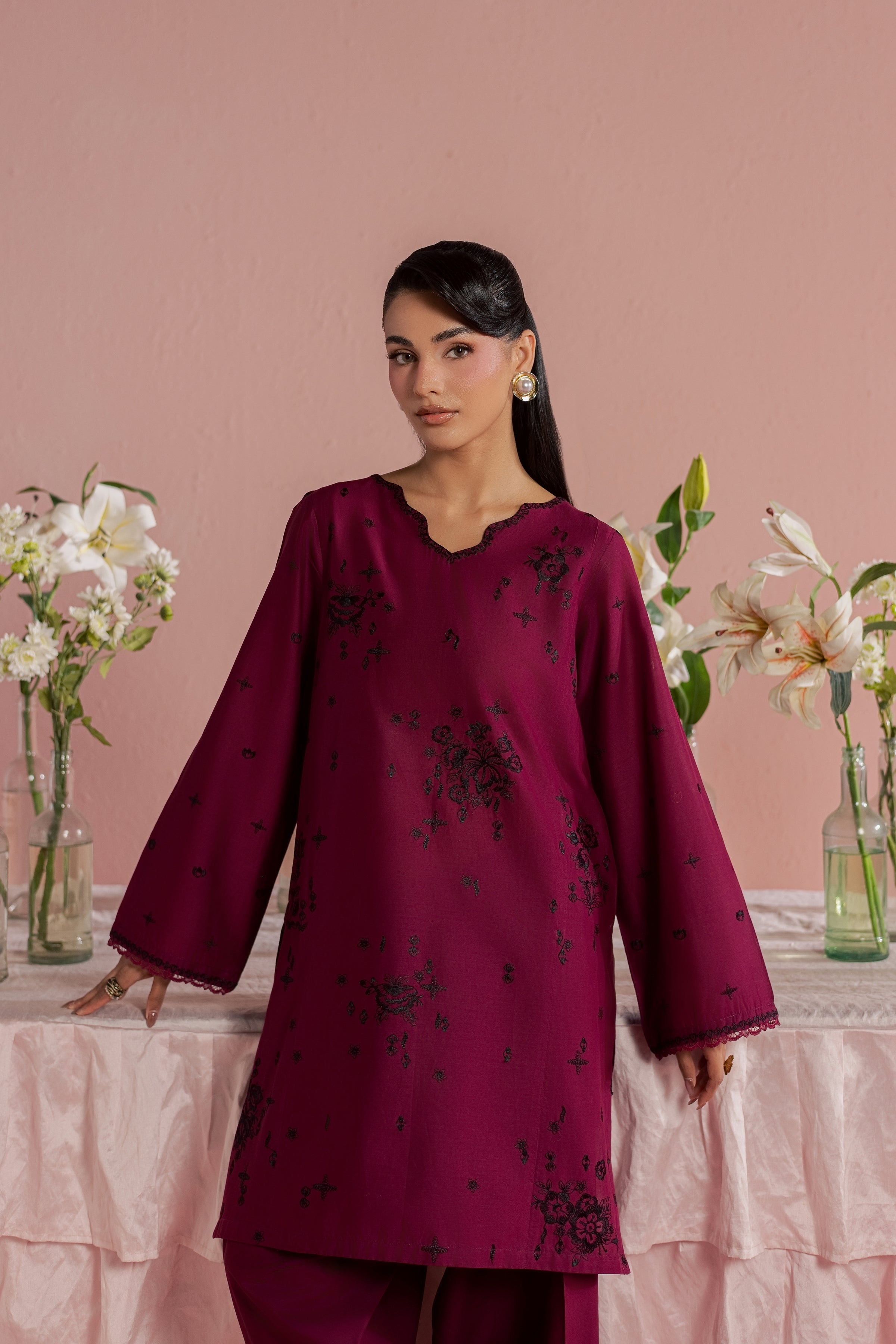 Helia 2Pc - Embroidered Lawn Dress