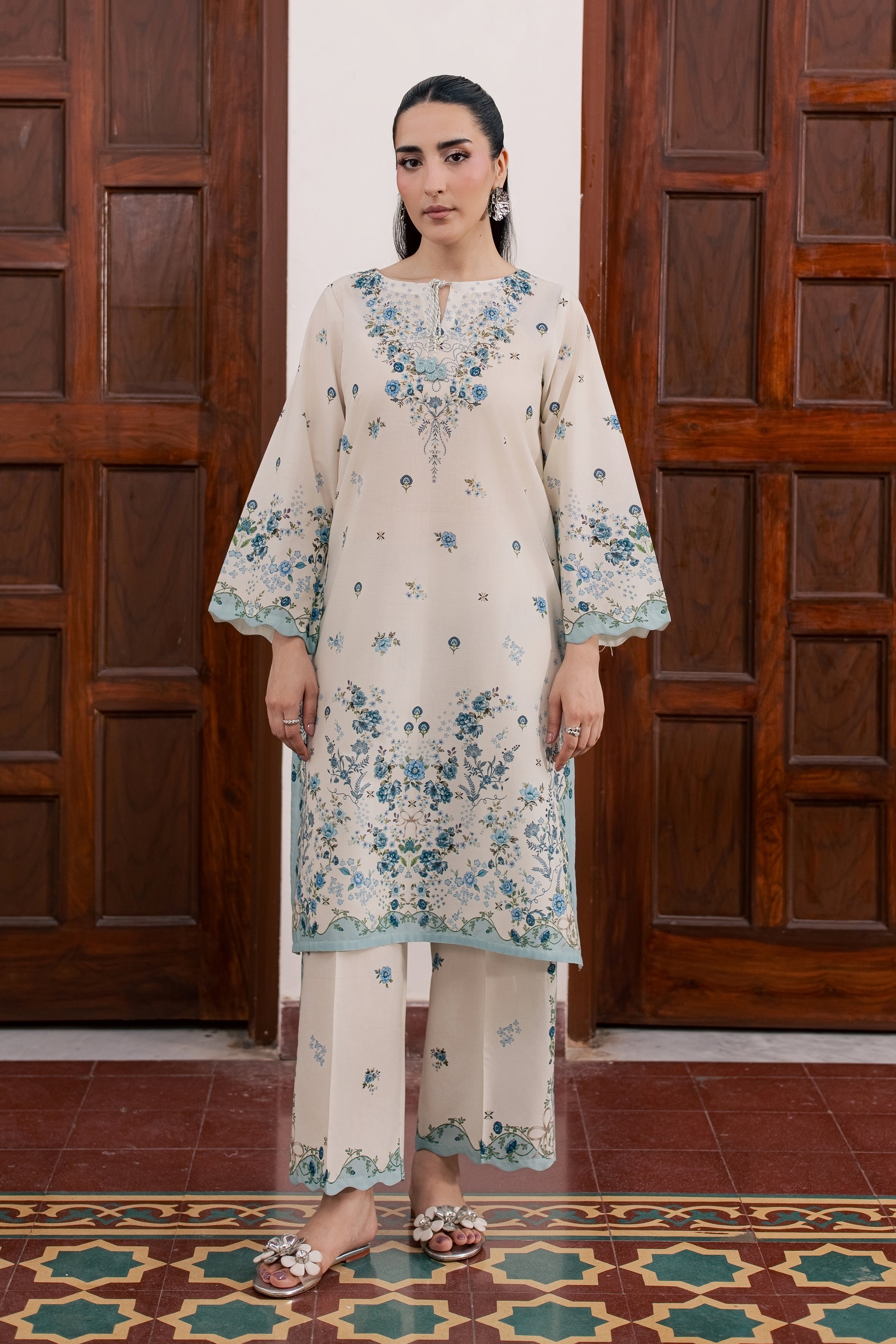 Trey 2Pc - Printed Lawn Dress