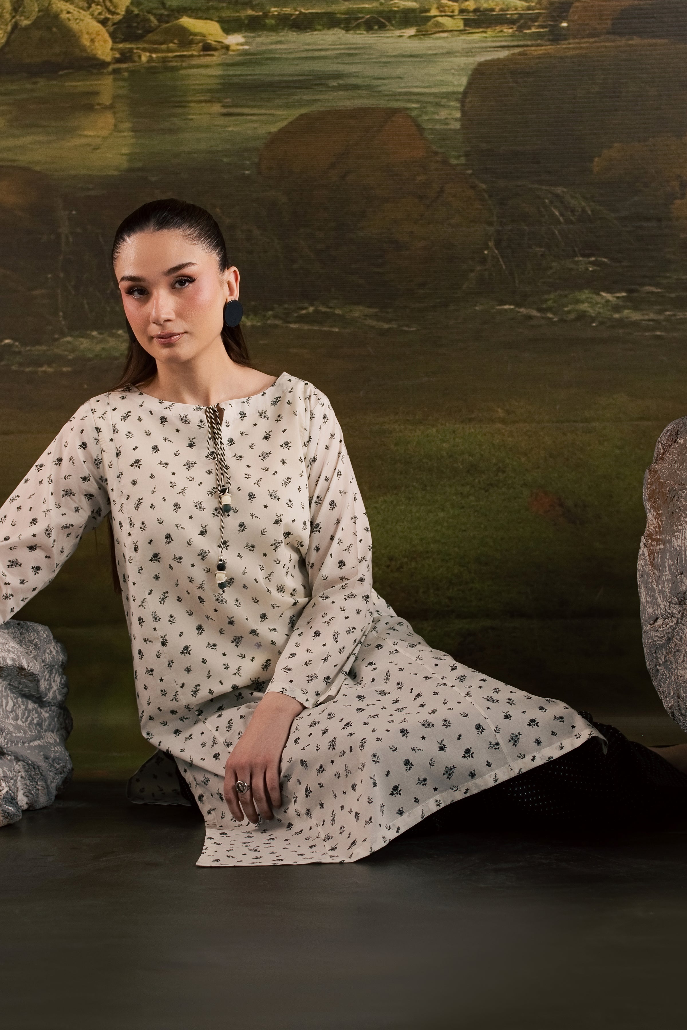 Jett 2Pc - Printed Lawn Dress