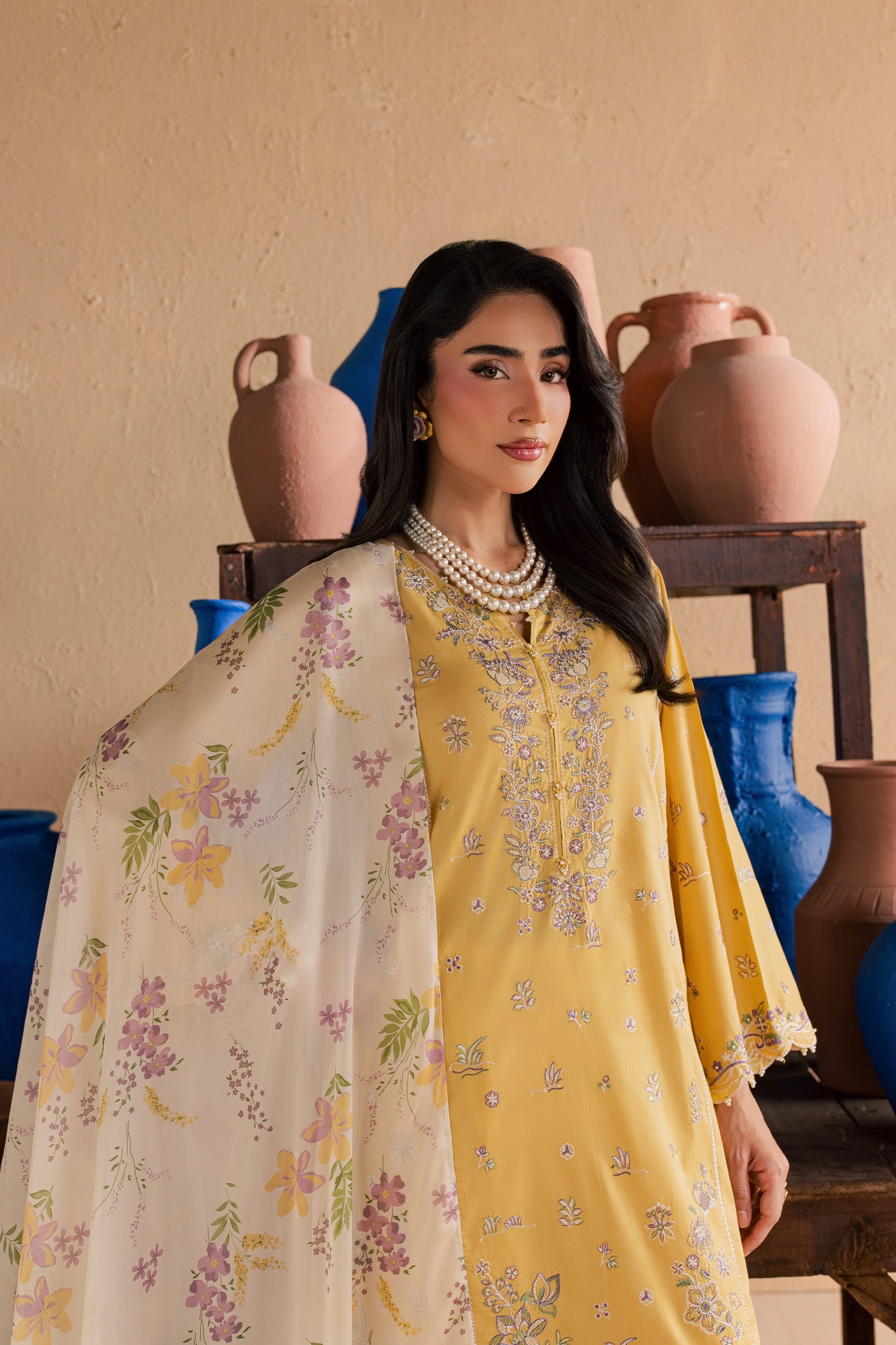 Miren 3Pc - Festive Embroidered Lawn