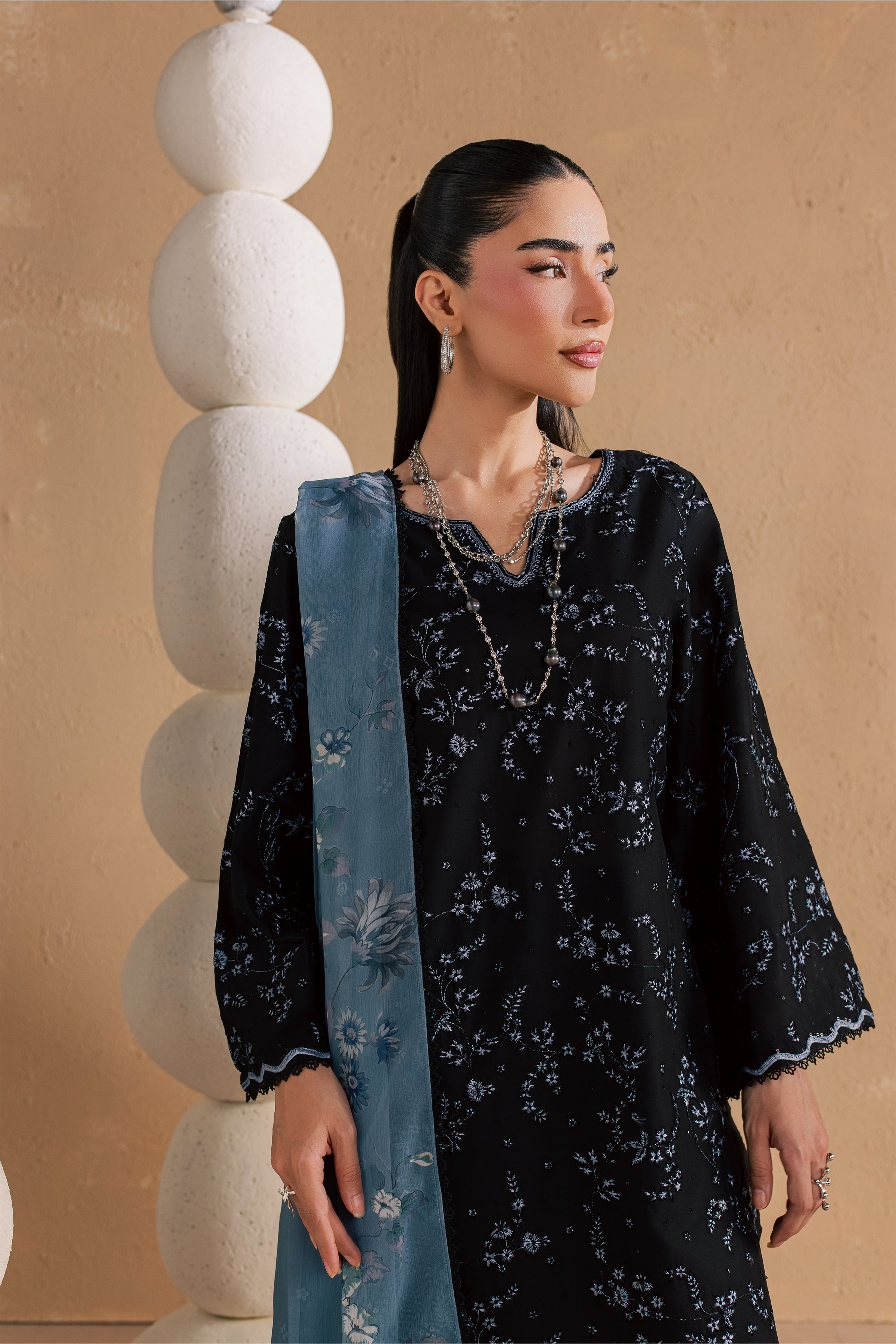 Moonlit 3Pc - Festive Embroidered Lawn