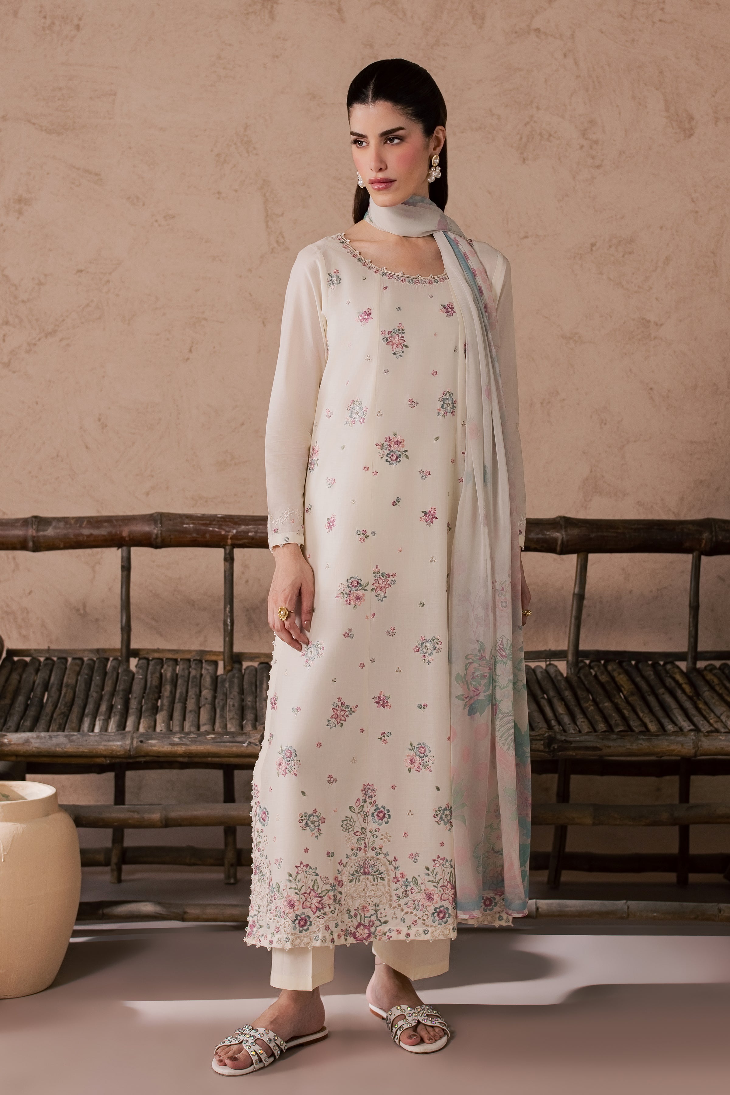 Zubariya 3Pc - Embroidered Lawn Dress