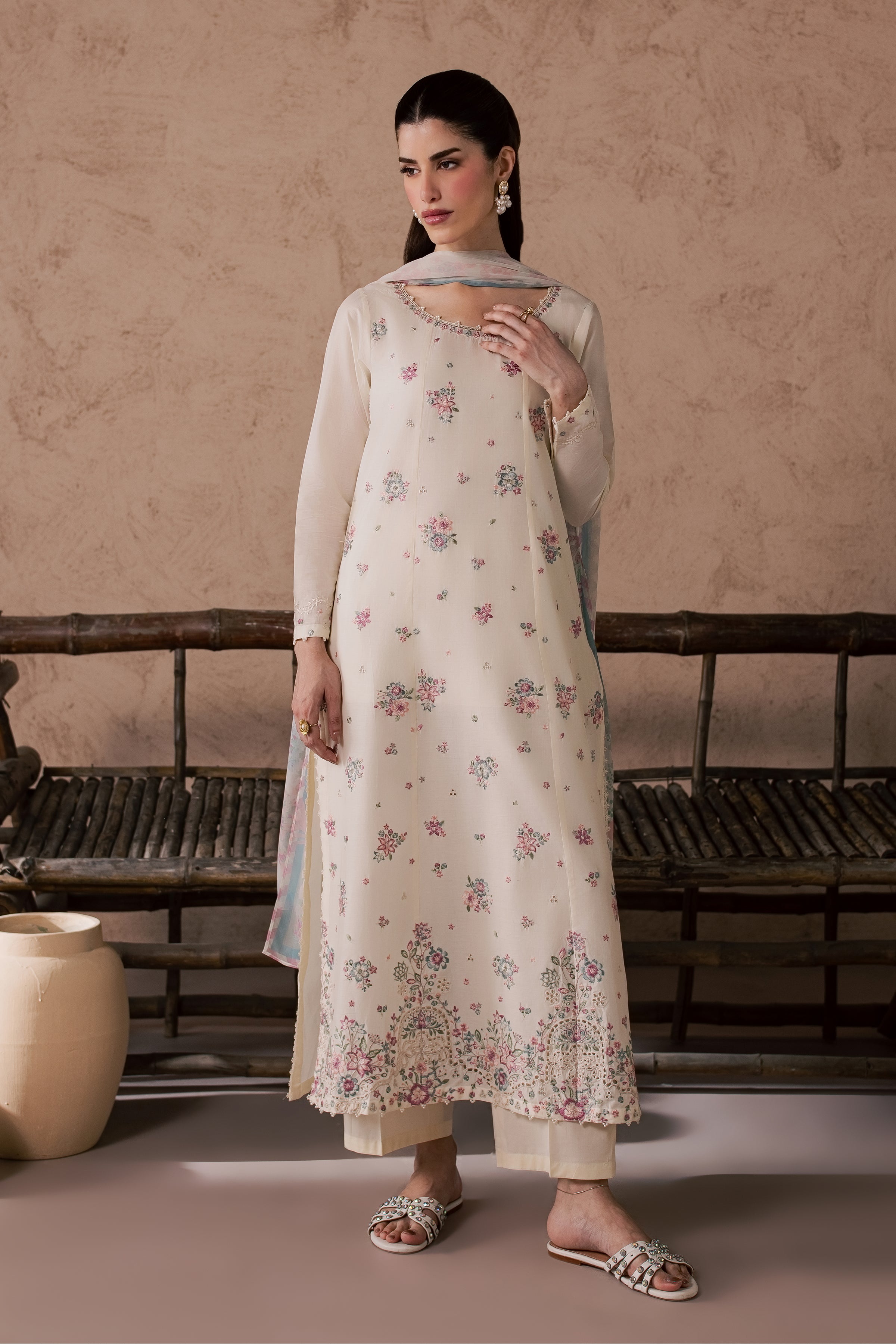 Zubariya 3Pc - Embroidered Lawn Dress
