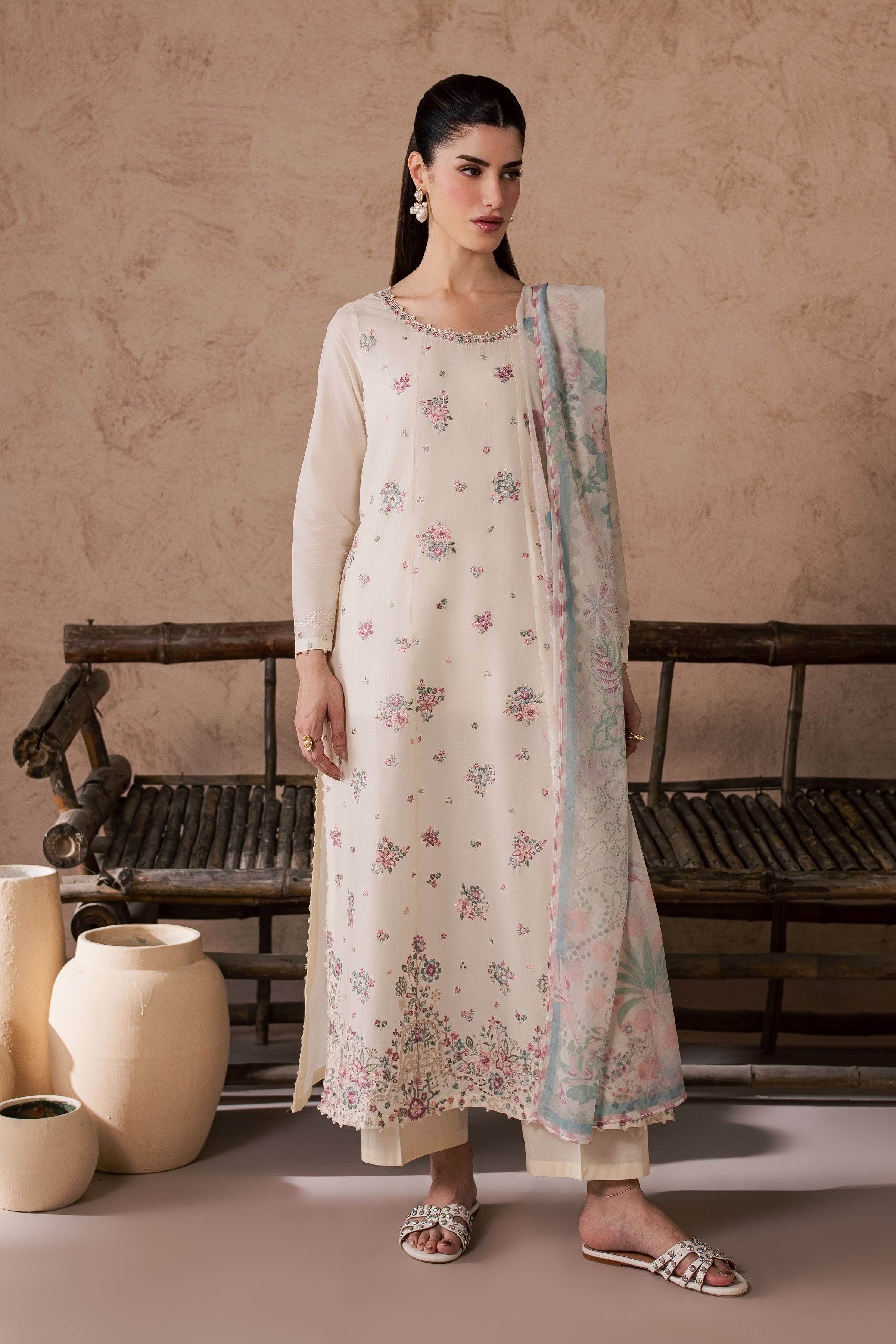 Zubariya 3Pc - Embroidered Lawn Dress
