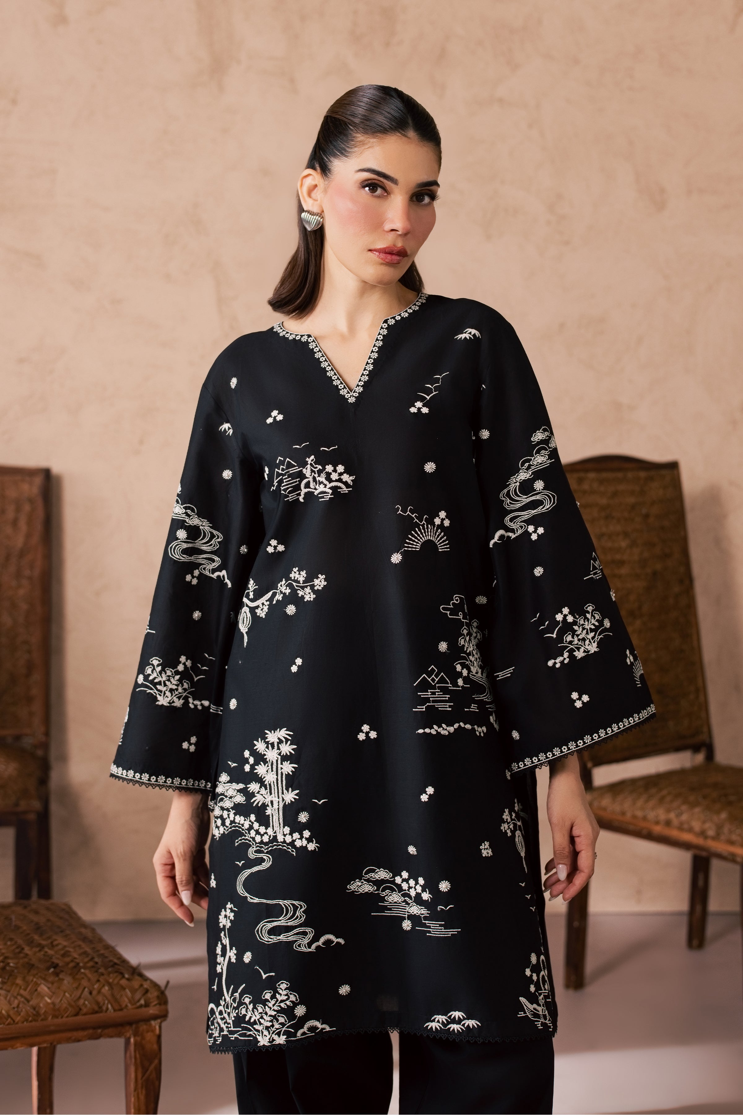 Elan 2Pc - Embroidered Lawn Dress