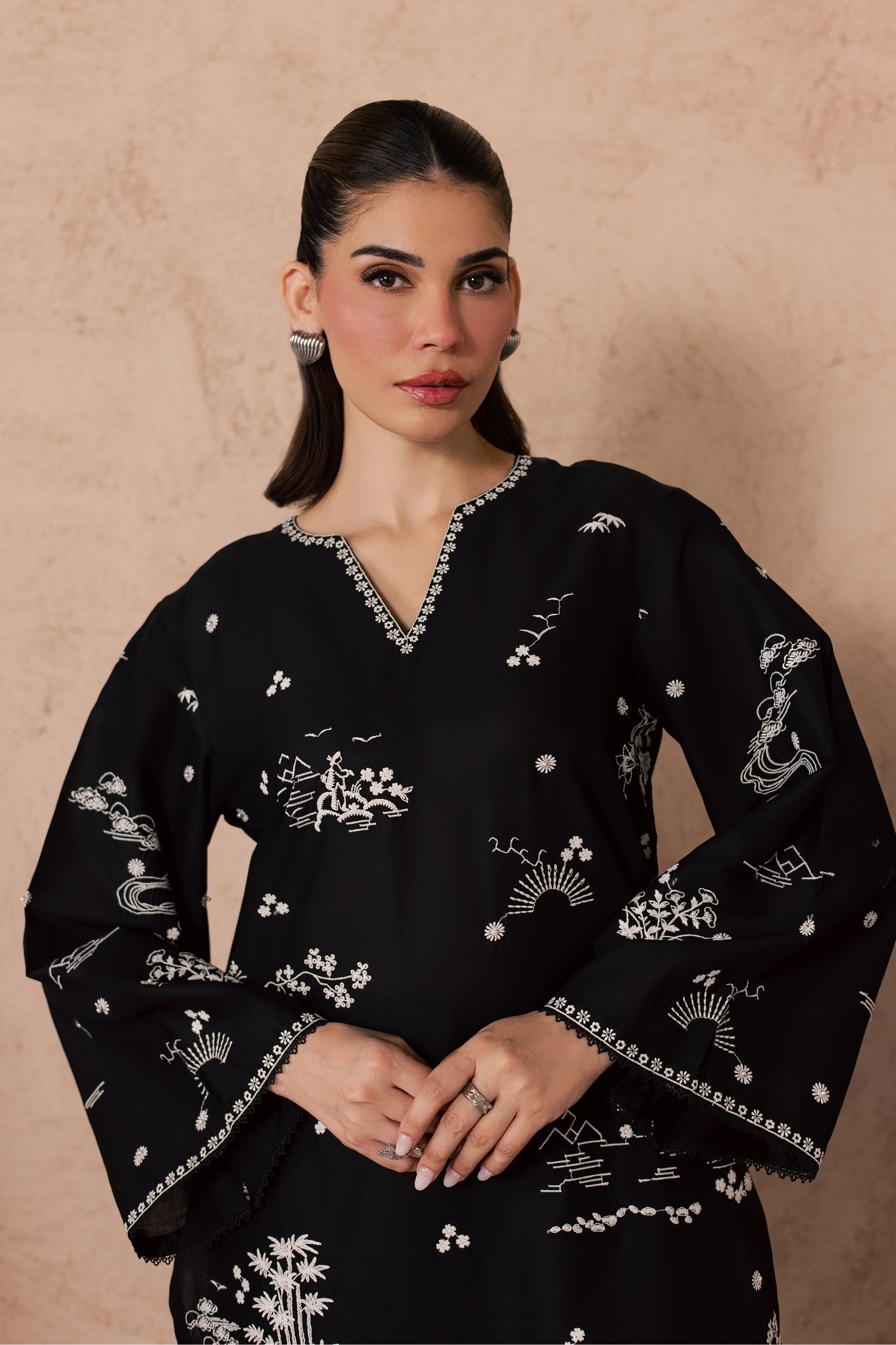 Elan 2Pc - Embroidered Lawn Dress