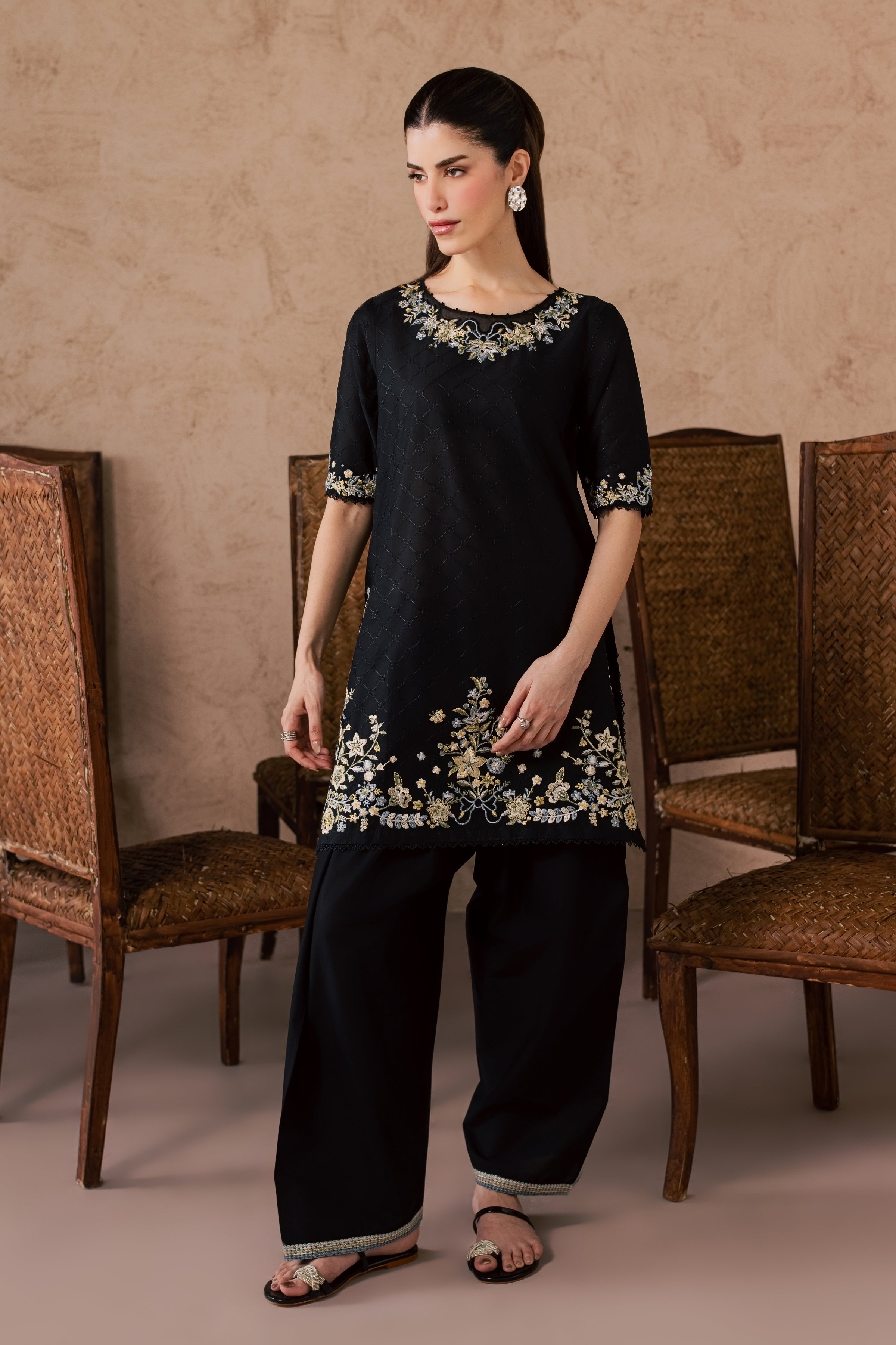 Venom Veil 2Pc - Embroidered Lawn Dress
