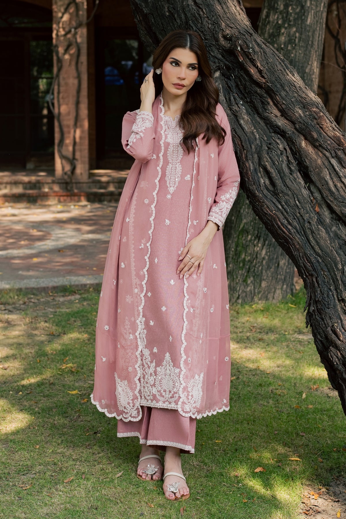 Calliope 3Pc - Embroidered Karandi Pret