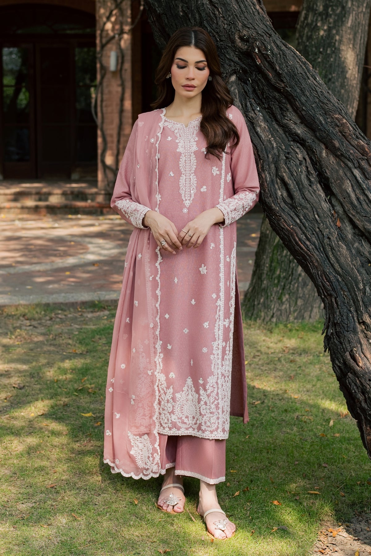 Calliope 3Pc - Embroidered Karandi Pret