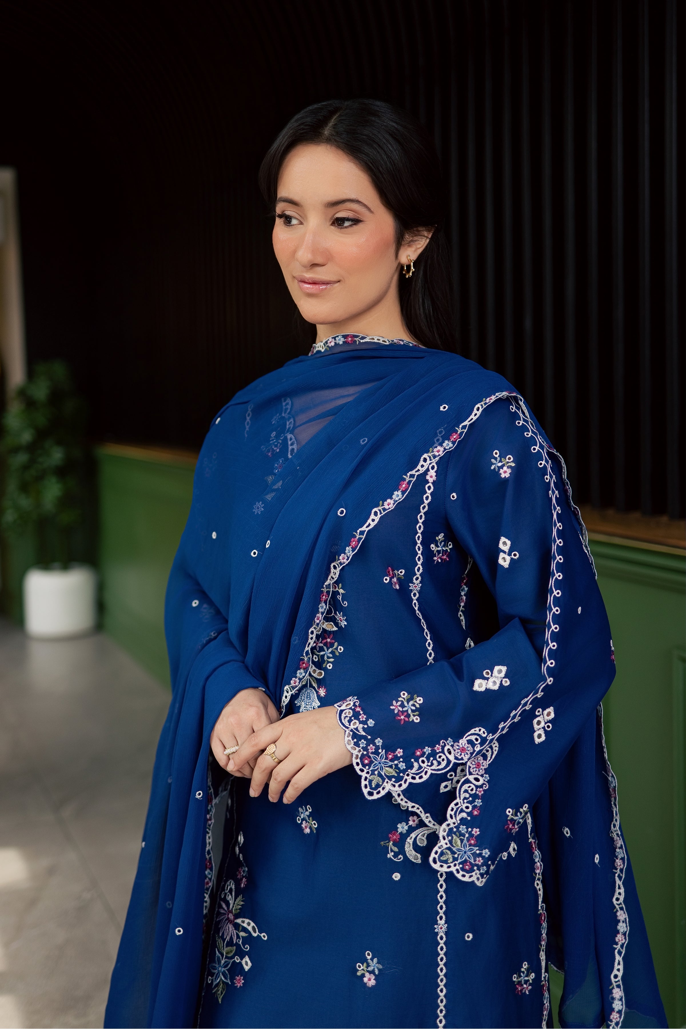 Pixel 3Pc - Embroidered Lawn Dress