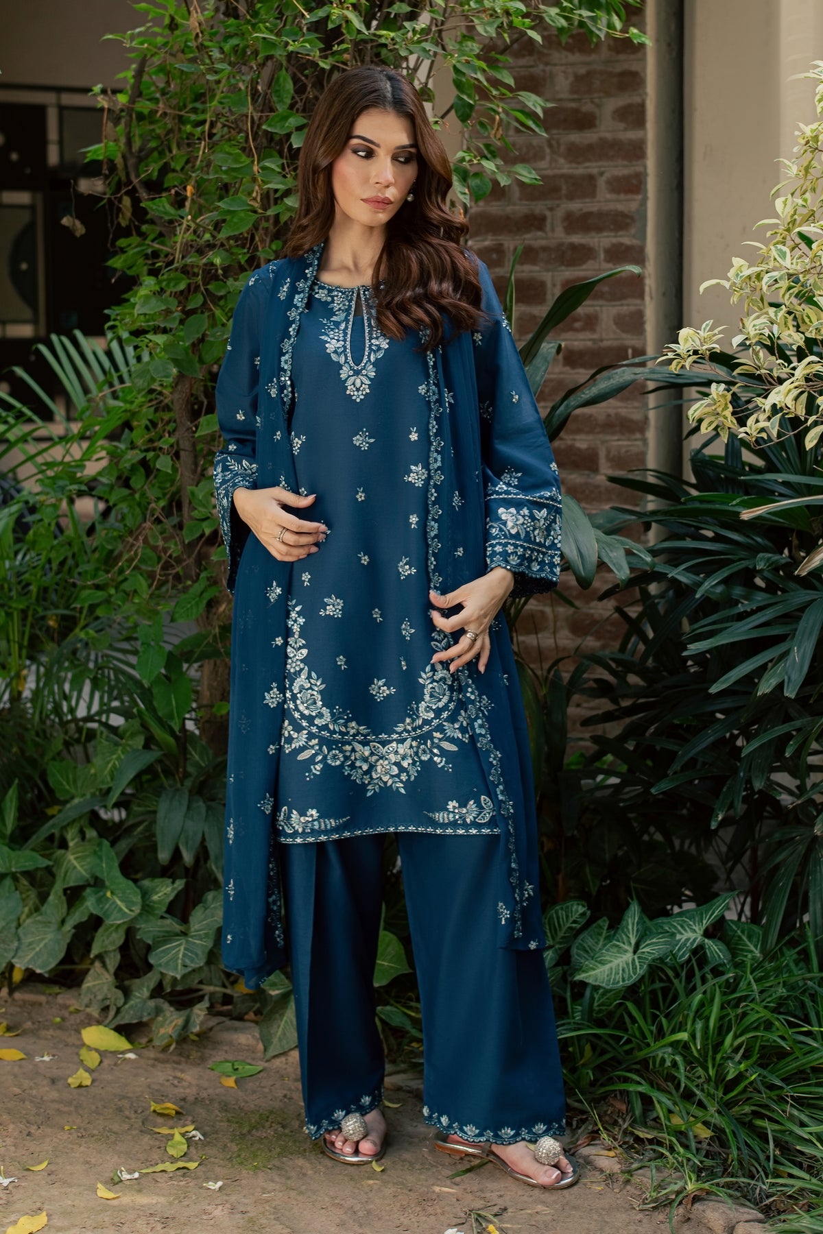 Jewel Arzoo 3Pc - Embroidered Khaddar Pret