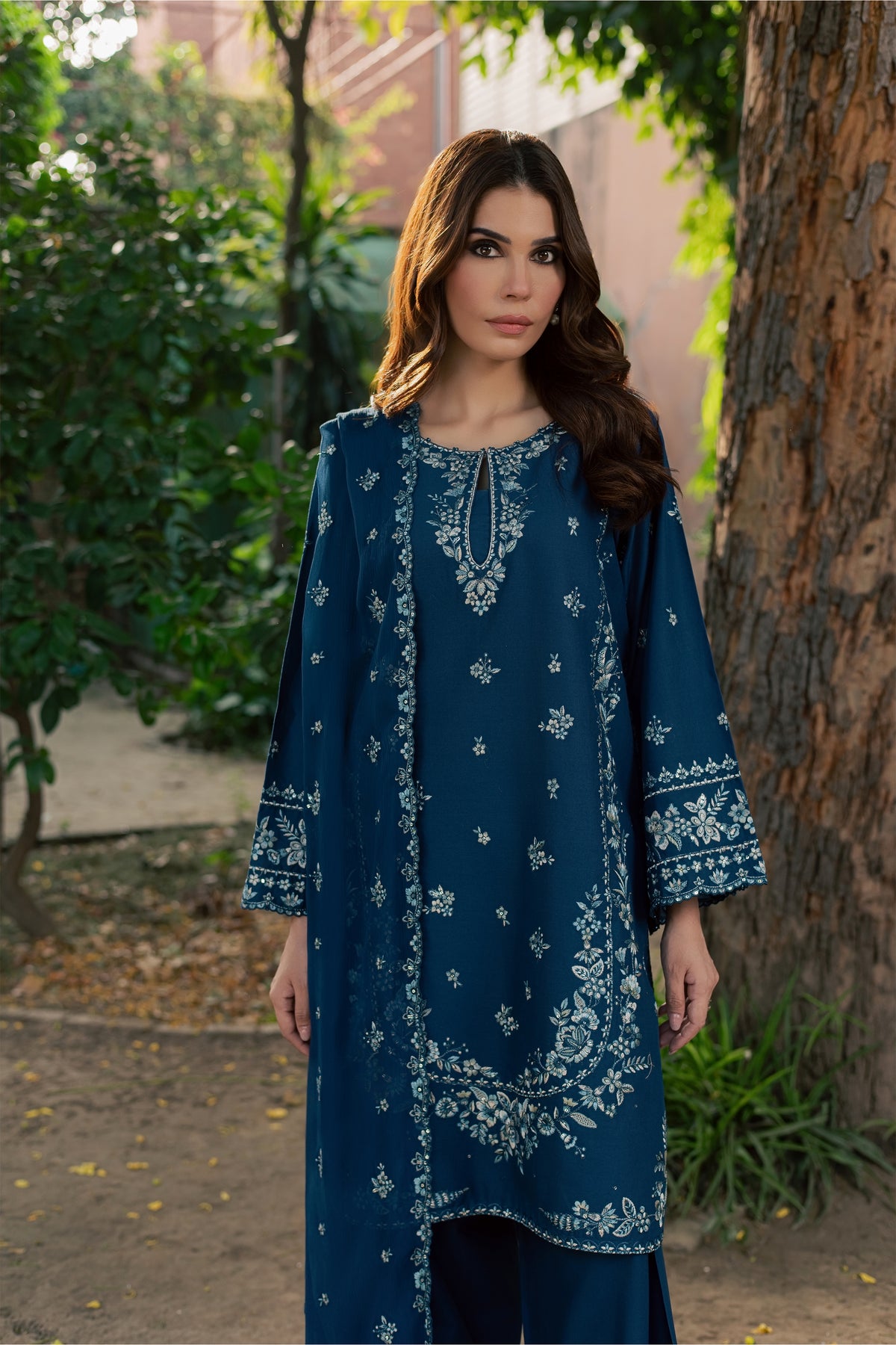 Jewel Arzoo 3Pc - Embroidered Khaddar Pret