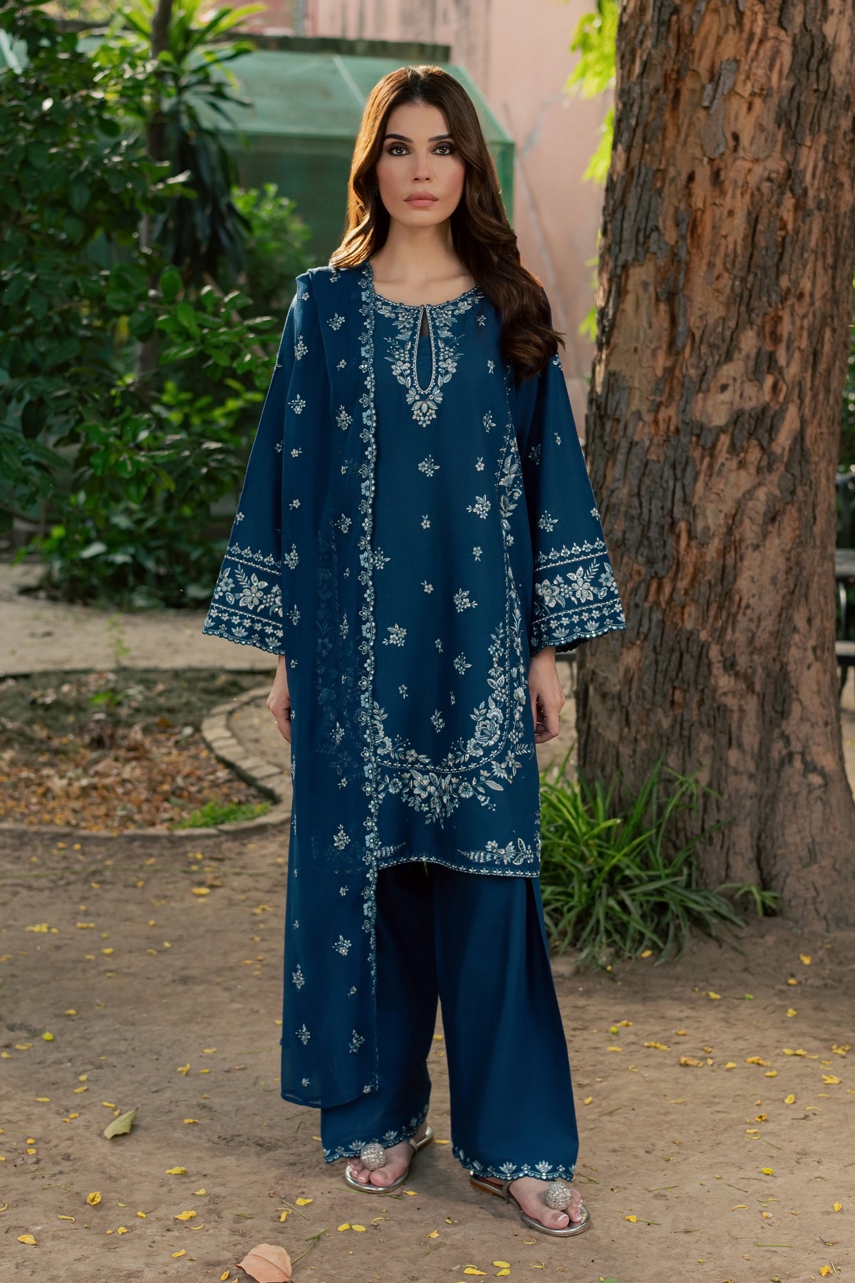 Jewel Arzoo 3Pc - Embroidered Khaddar Pret