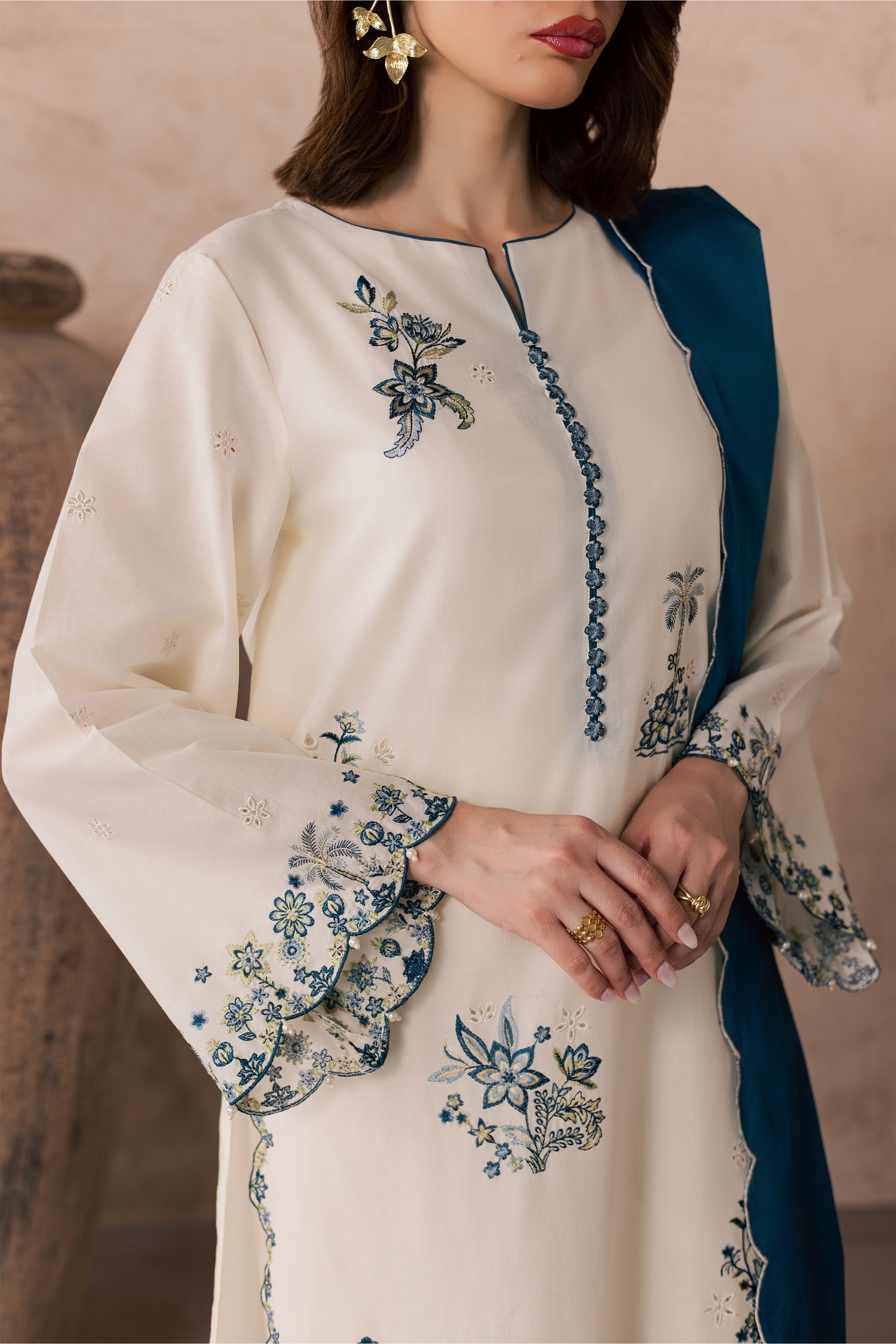 Fable 3Pc - Embroidered Lawn Dress