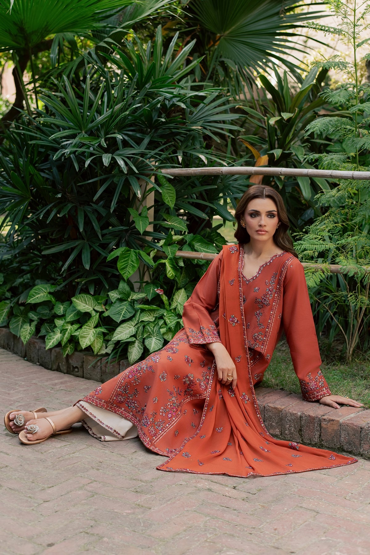 Leilani 3Pc - Embroidered Khaddar Pret