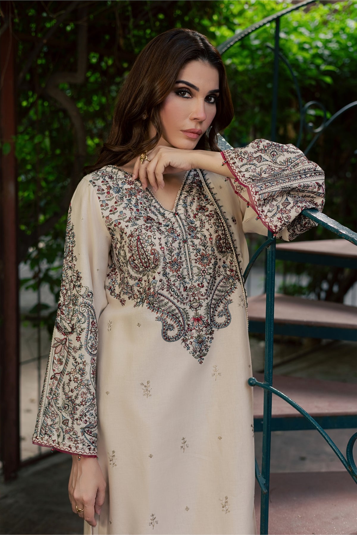 Azm 3Pc - Embroidered Khaddar Pret