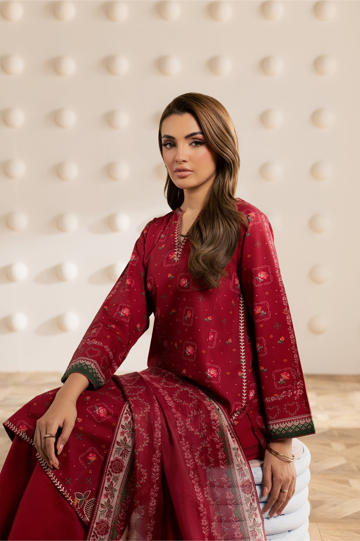 Rinora 3Pc - Embroidered Cambric Pret