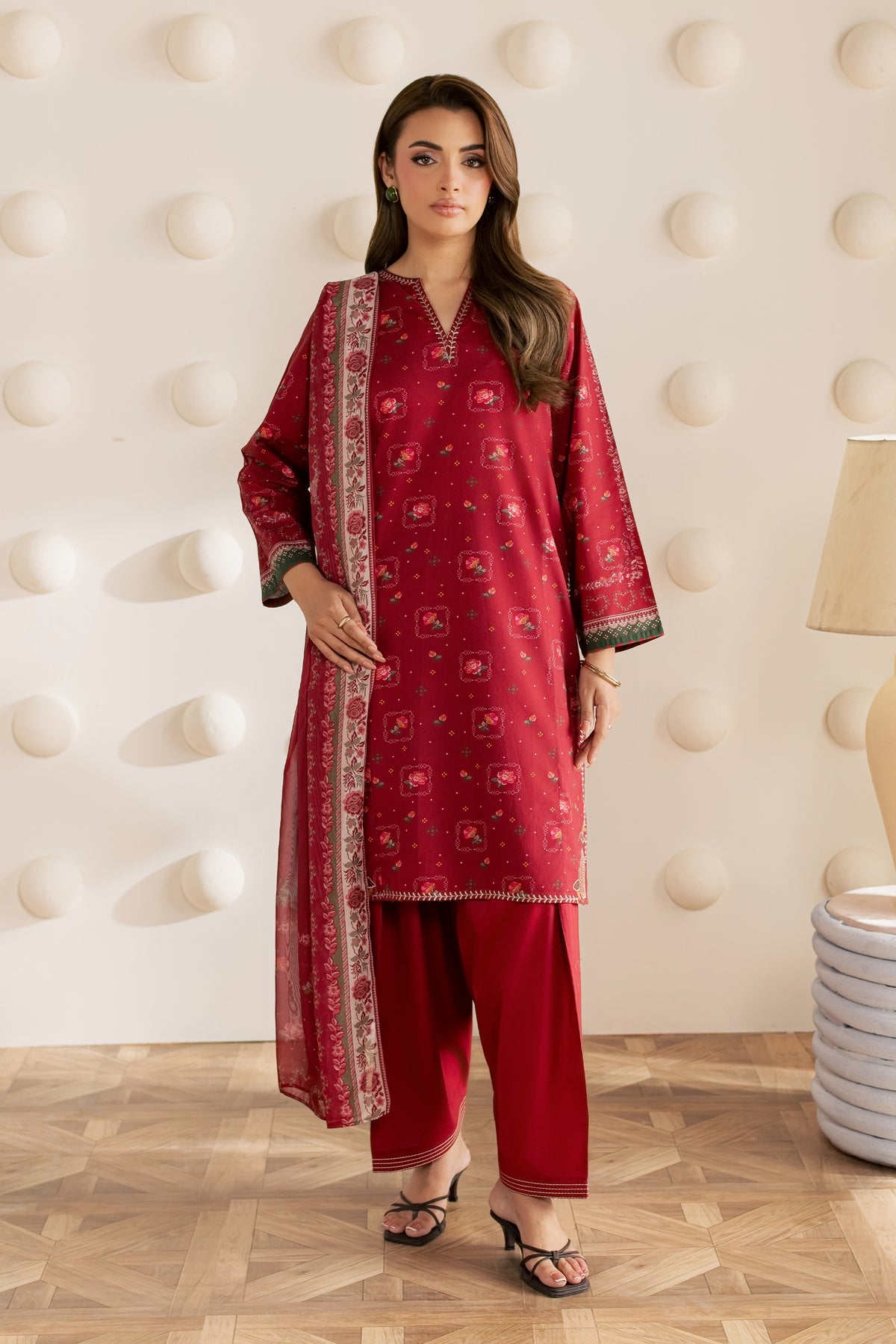 Rinora 3Pc - Embroidered Cambric Pret