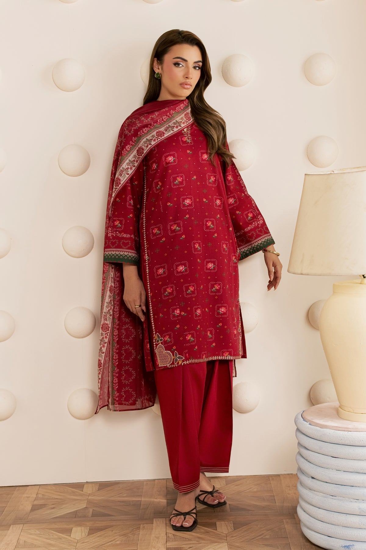 Rinora 3Pc - Embroidered Cambric Pret