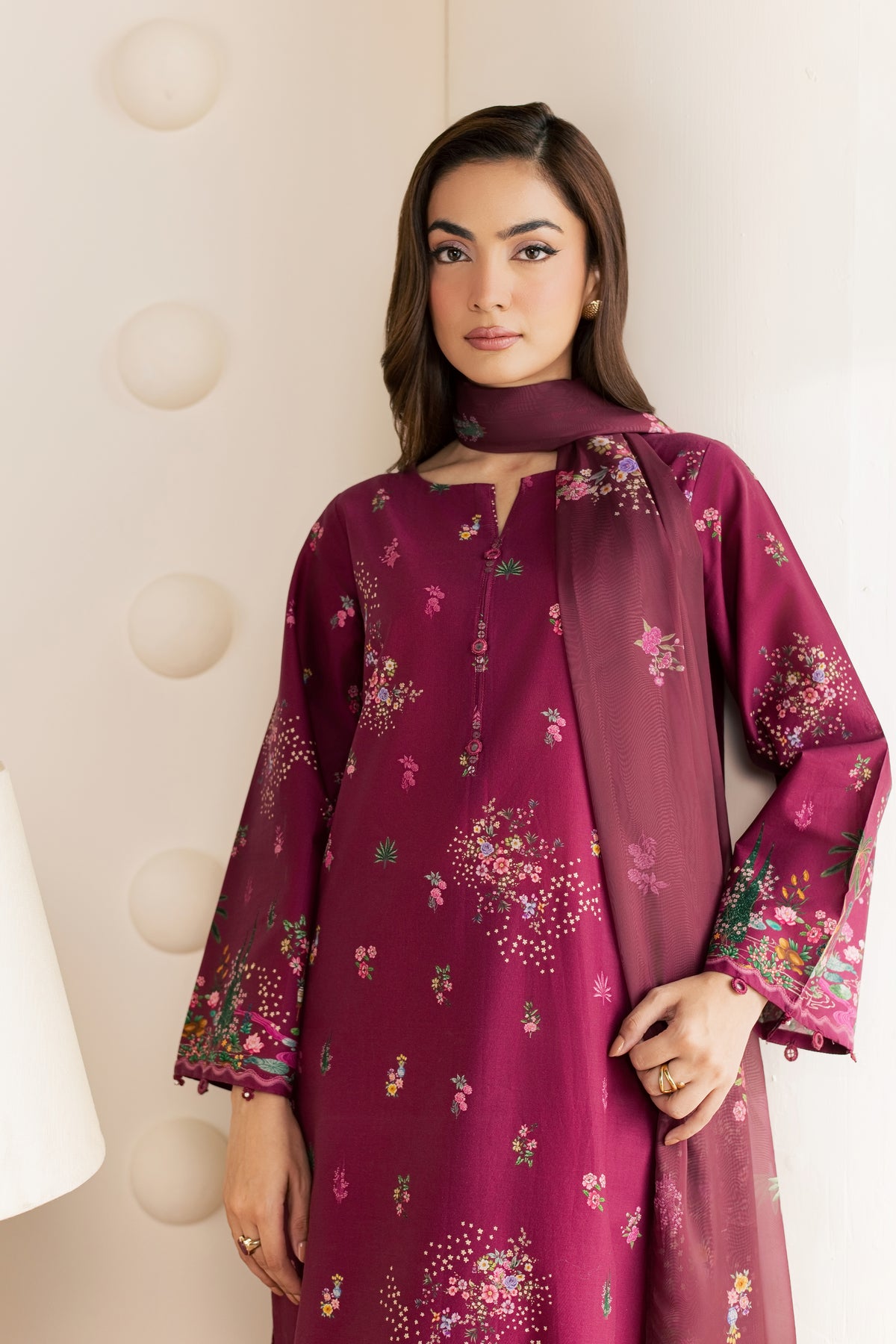 Zein 3Pc - Embroidered Cambric Pret