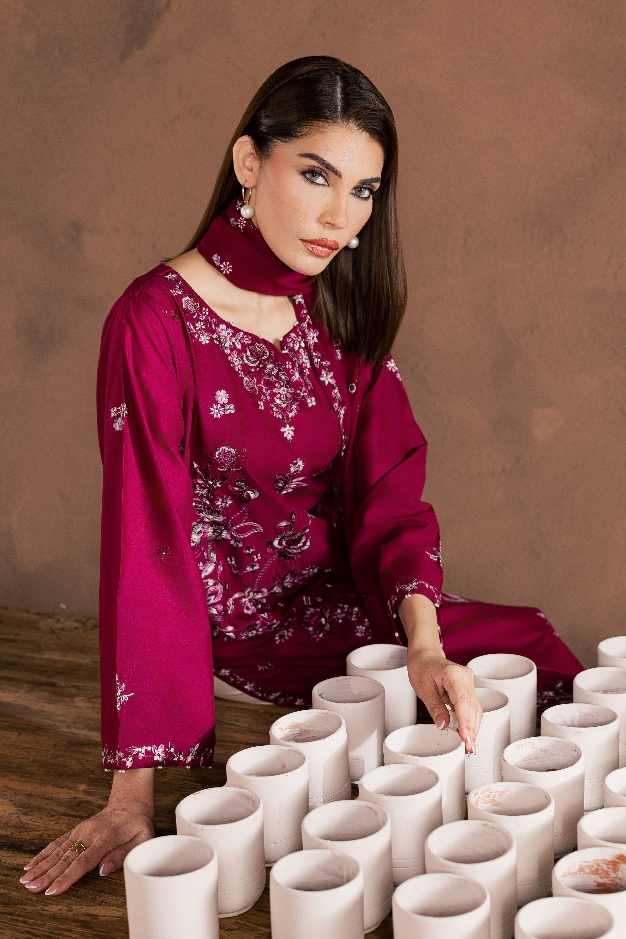 Jammy 3Pc - Embroidered Cambric Pret